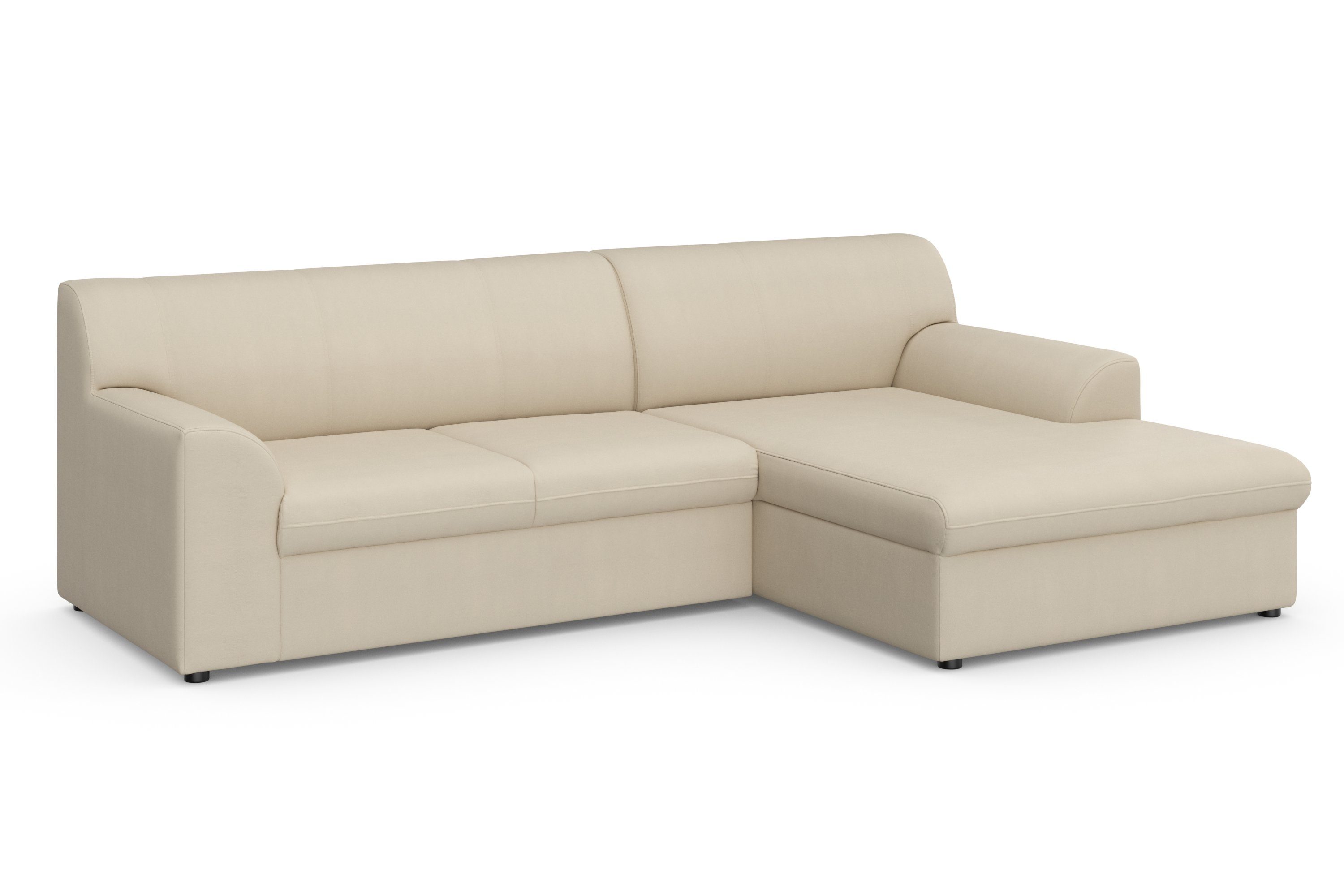DOMO collection Hoekbank Topper, elegant en tijdloos, compacte afmetingen 245/155cm, L-vorm
