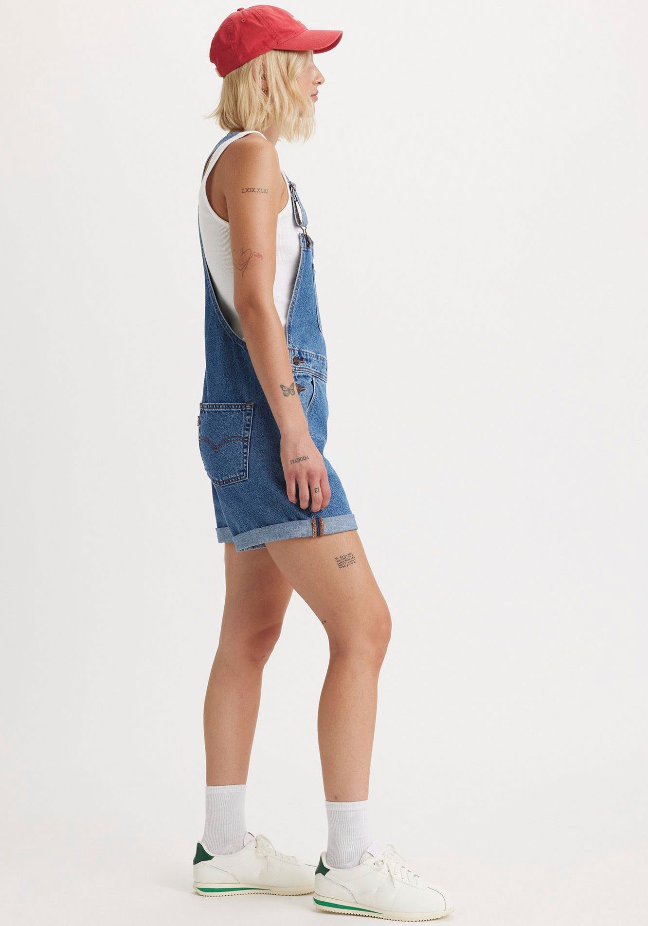 Levi's® Korte jumpsuit VINTAGE SHORTALL met destroyed-effecten