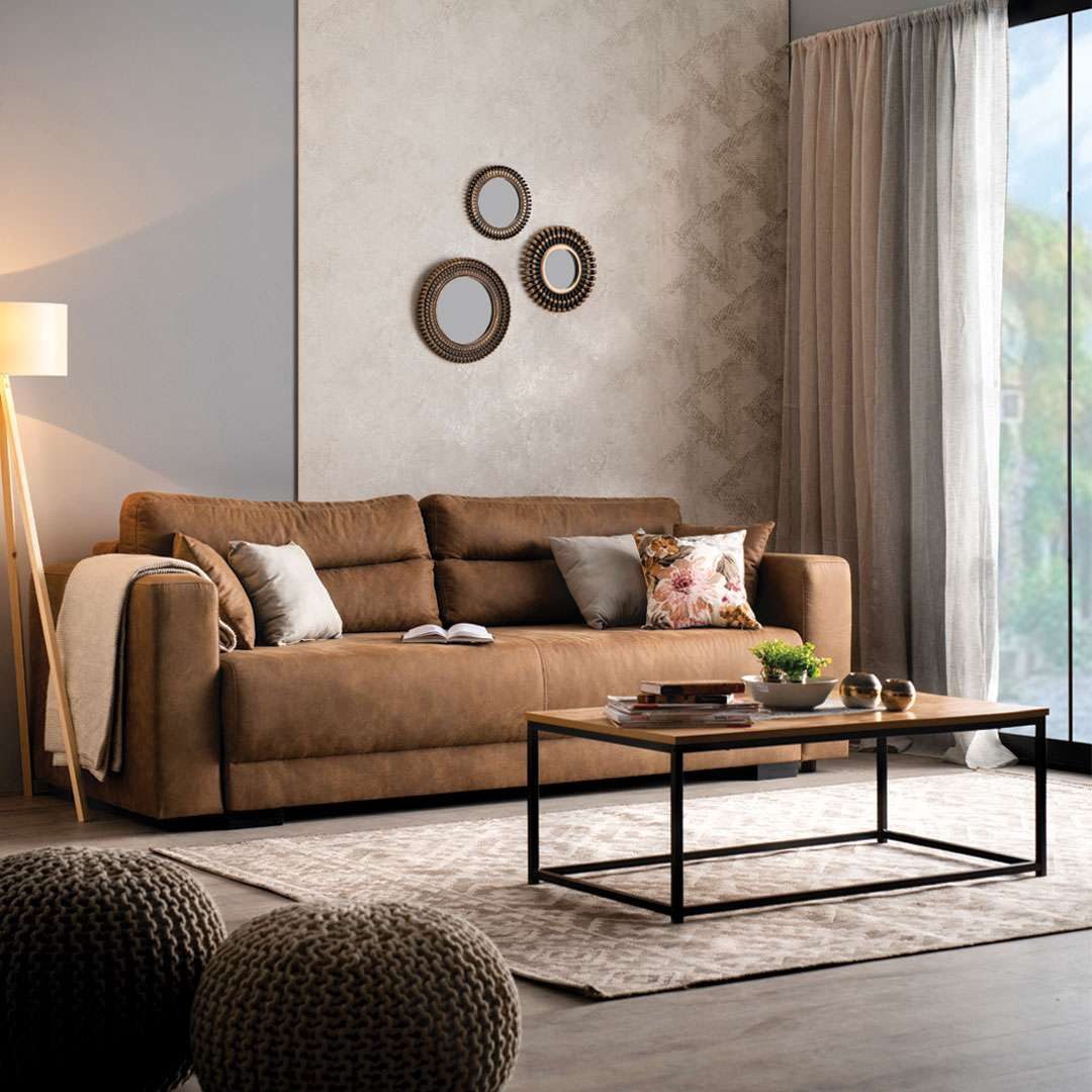 INOSIGN Slaapbank Witla, 237 cm(Ligoppervlak 150/196 cm), met bedlade incl. losse sier- en rugkussens en met pocketvering-bekleding