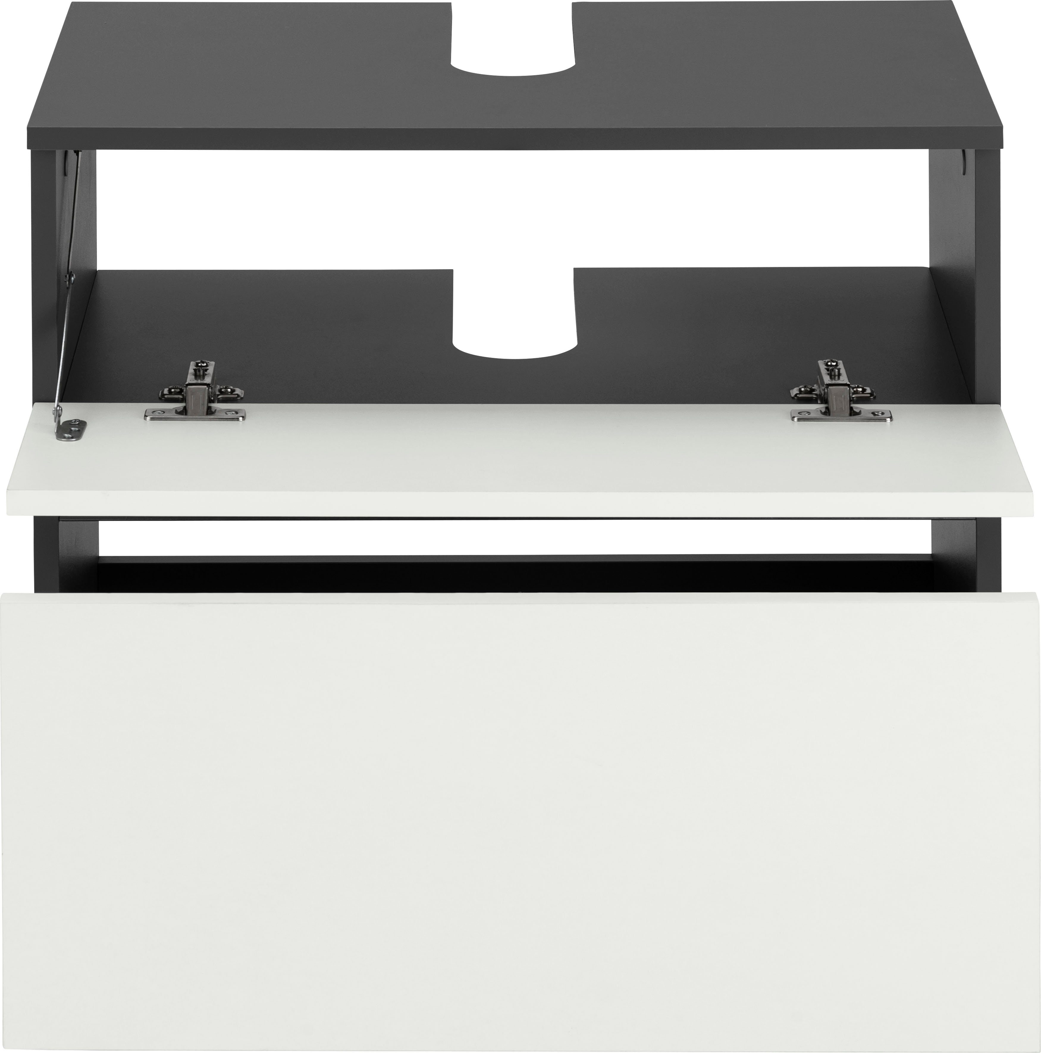 Home affaire Wastafelonderkast Wisla Sifon uitsparing, push-to-open functie, breedte 60 cm, hoogte 55 cm
