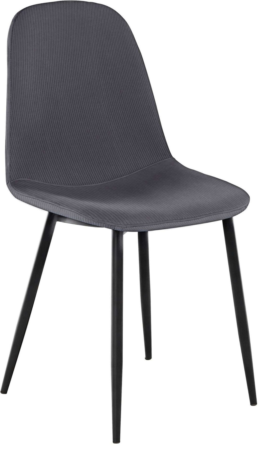 INOSIGN Eethoek Danny-Miller Glazen tafel 140x80 cm met 4 stoelen (cord), frame van metaal (set, 5-delig)