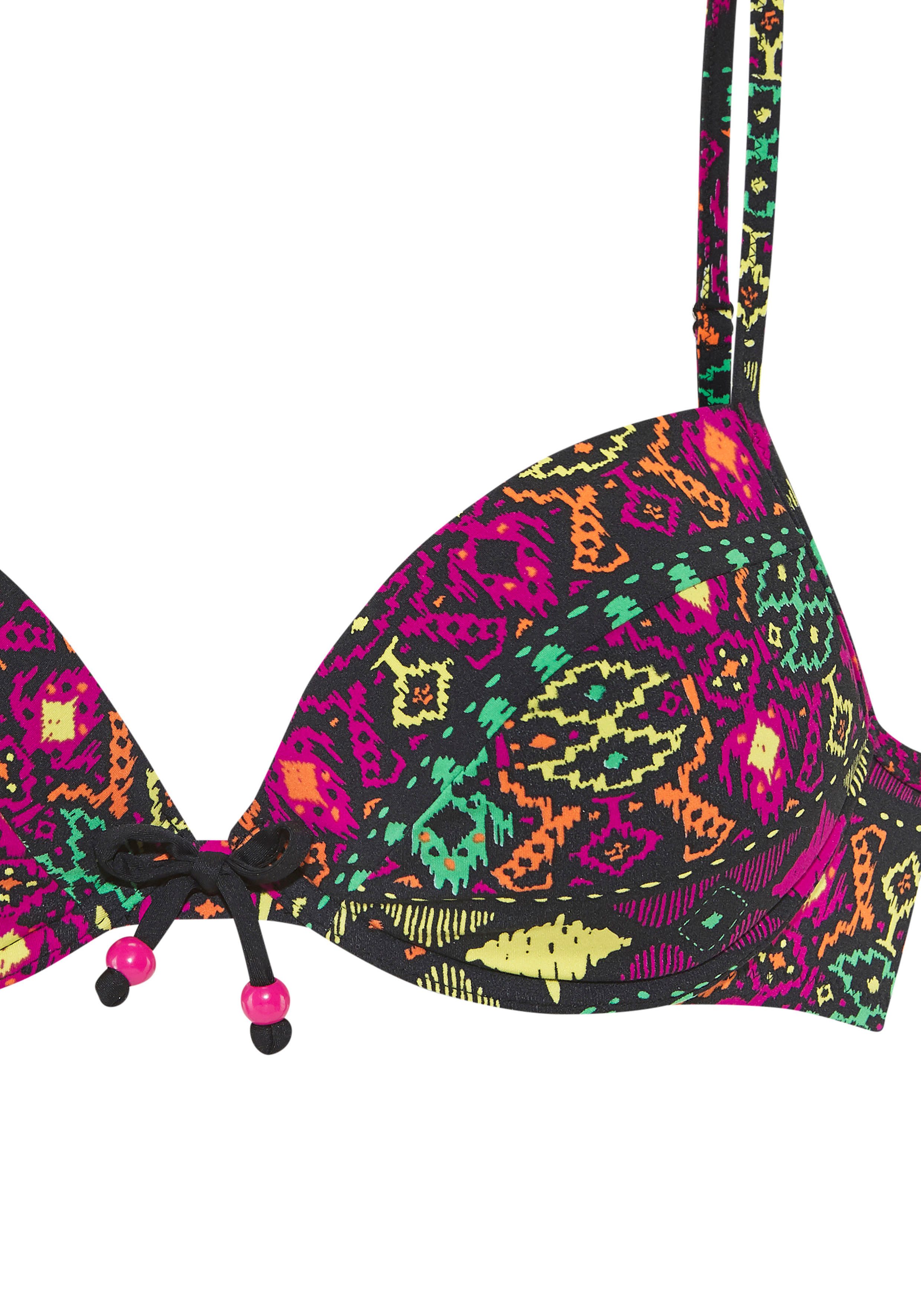 Buffalo Push-upbikini kleurrijke etnische print