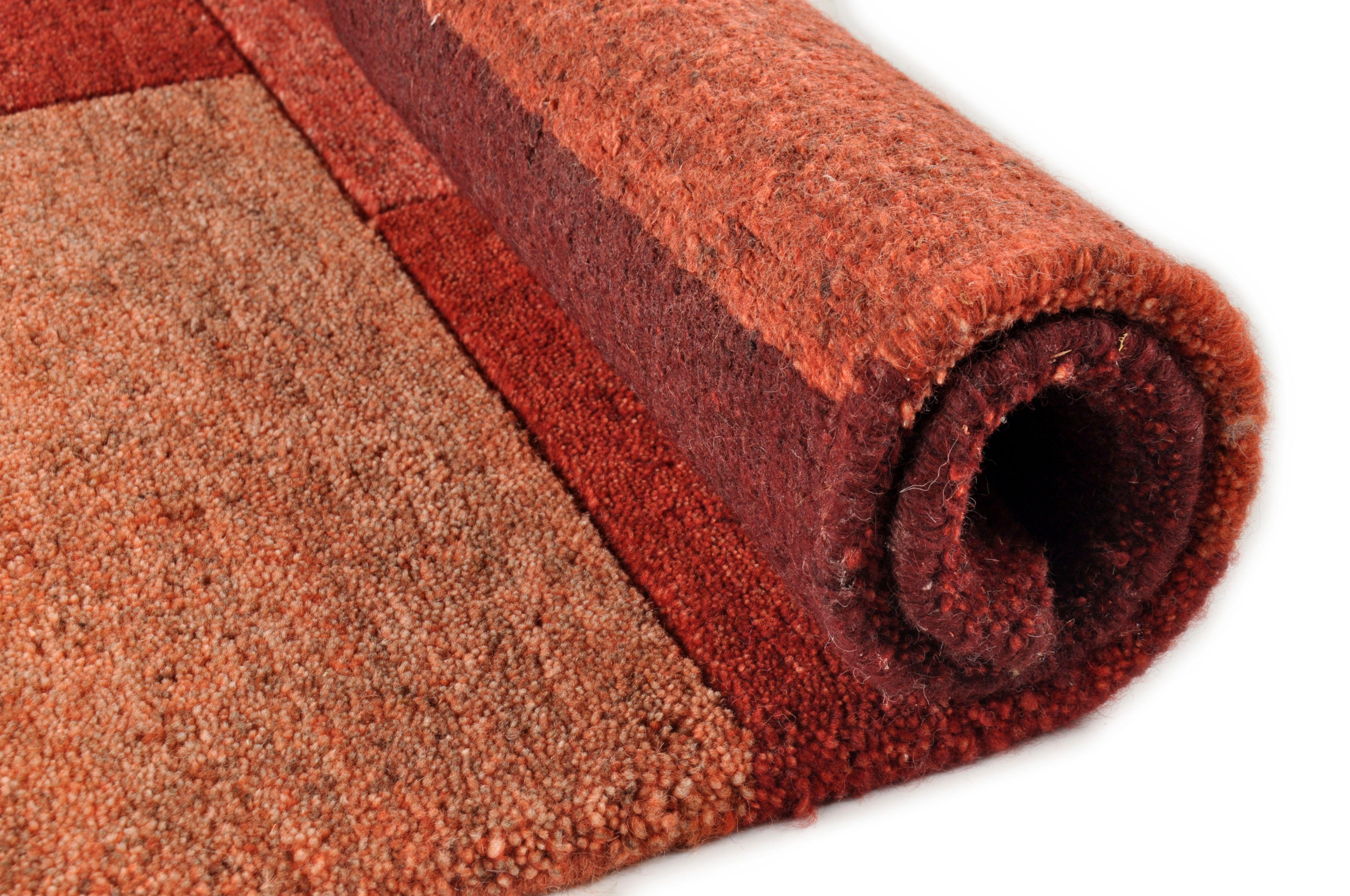 THEKO Wollen kleed Dalas - 7709 zuivere wol, met de hand geknoopt, patchworkdesign