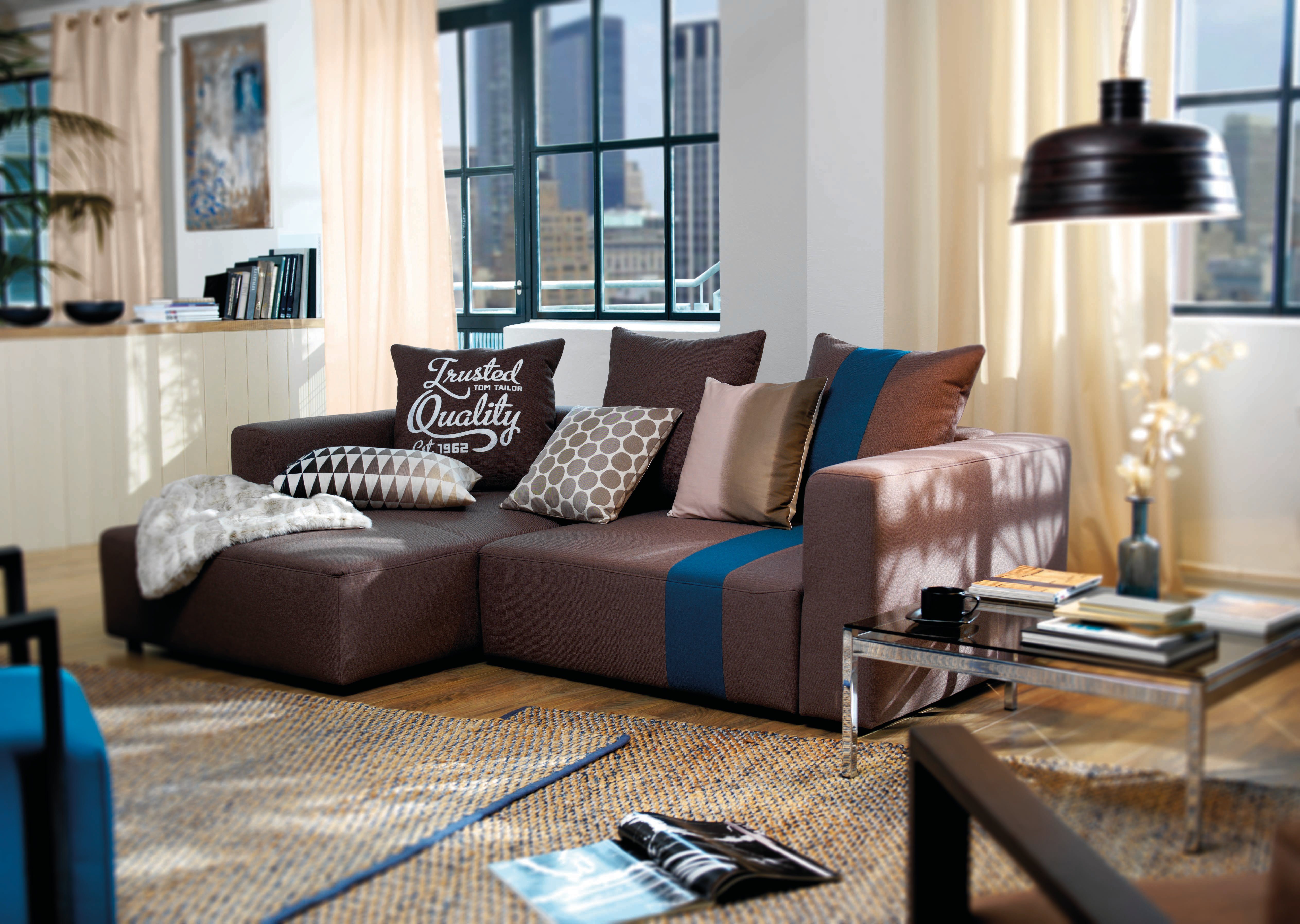 TOM TAILOR HOME Vloerkleed Braid Platweefsel, met de hand geweven, materiaal: 70% jute, 30% katoen