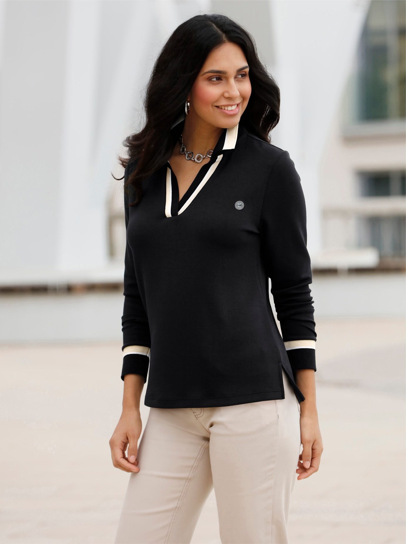 Classic Inspirationen Poloshirt (1-delig) dames polo's maat 36 zwart