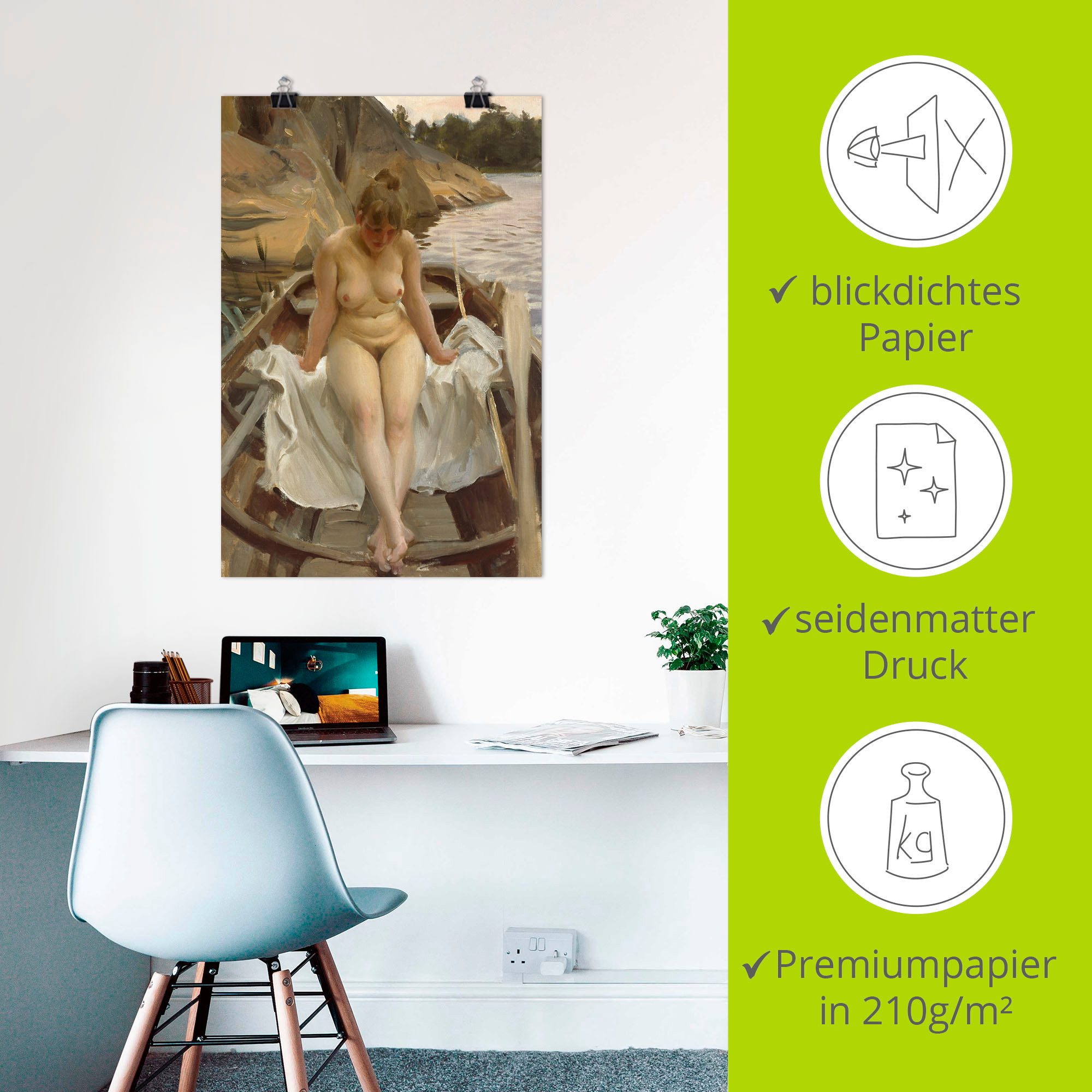 Artland Artprint In Werners roeiboot als artprint op linnen, poster in verschillende formaten maten