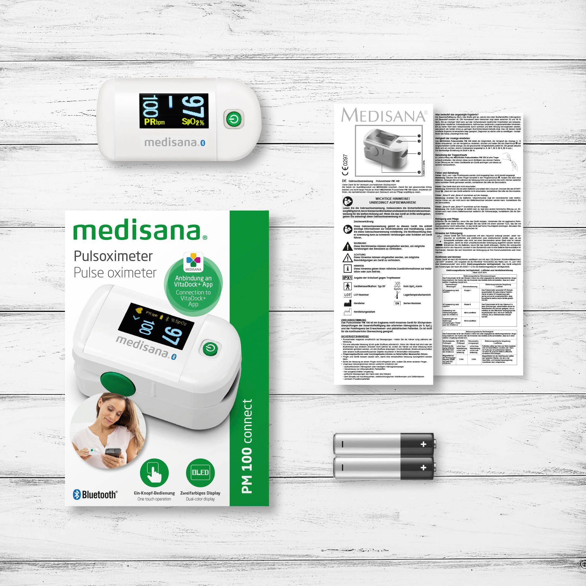Medisana Saturatiemeter PM 100 Connect, Bluethooth