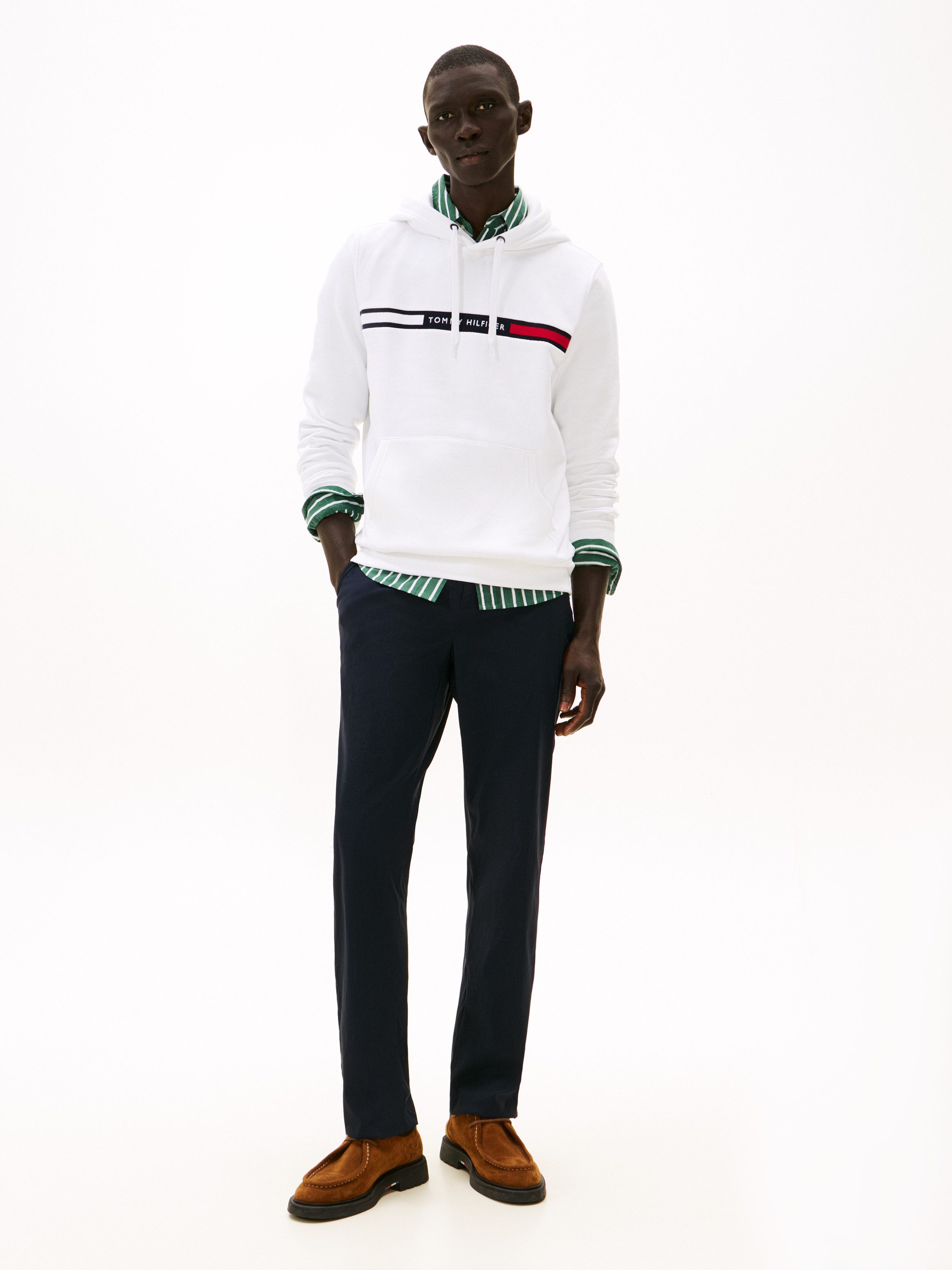 Tommy Hilfiger Hoodie HILFIGER CHEST INSERT HOODY met capuchon en logo
