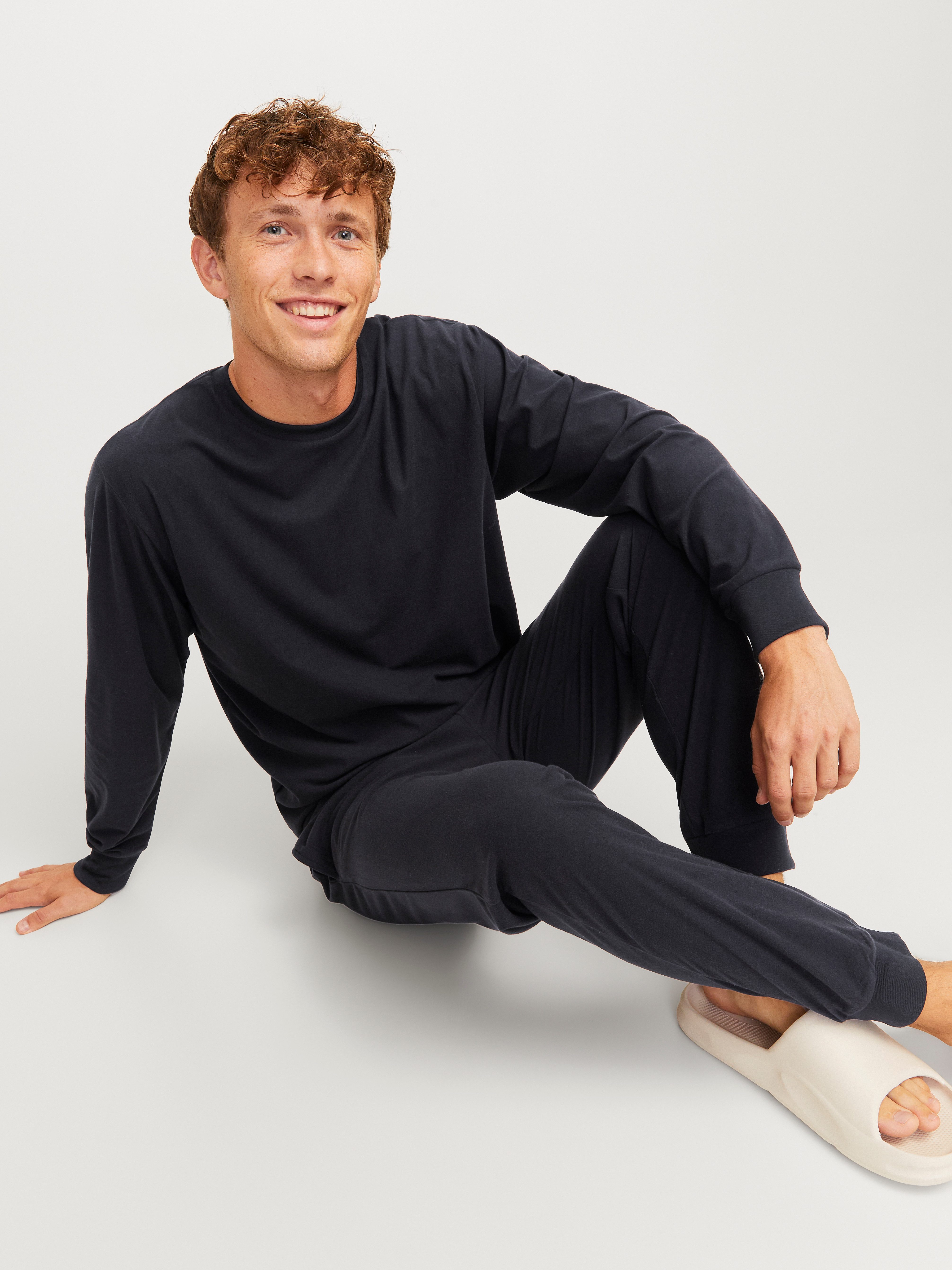 Jack & Jones Shirt met lange mouwen JACSOLID LOUNGE SET W NOOS (set 2-delig)