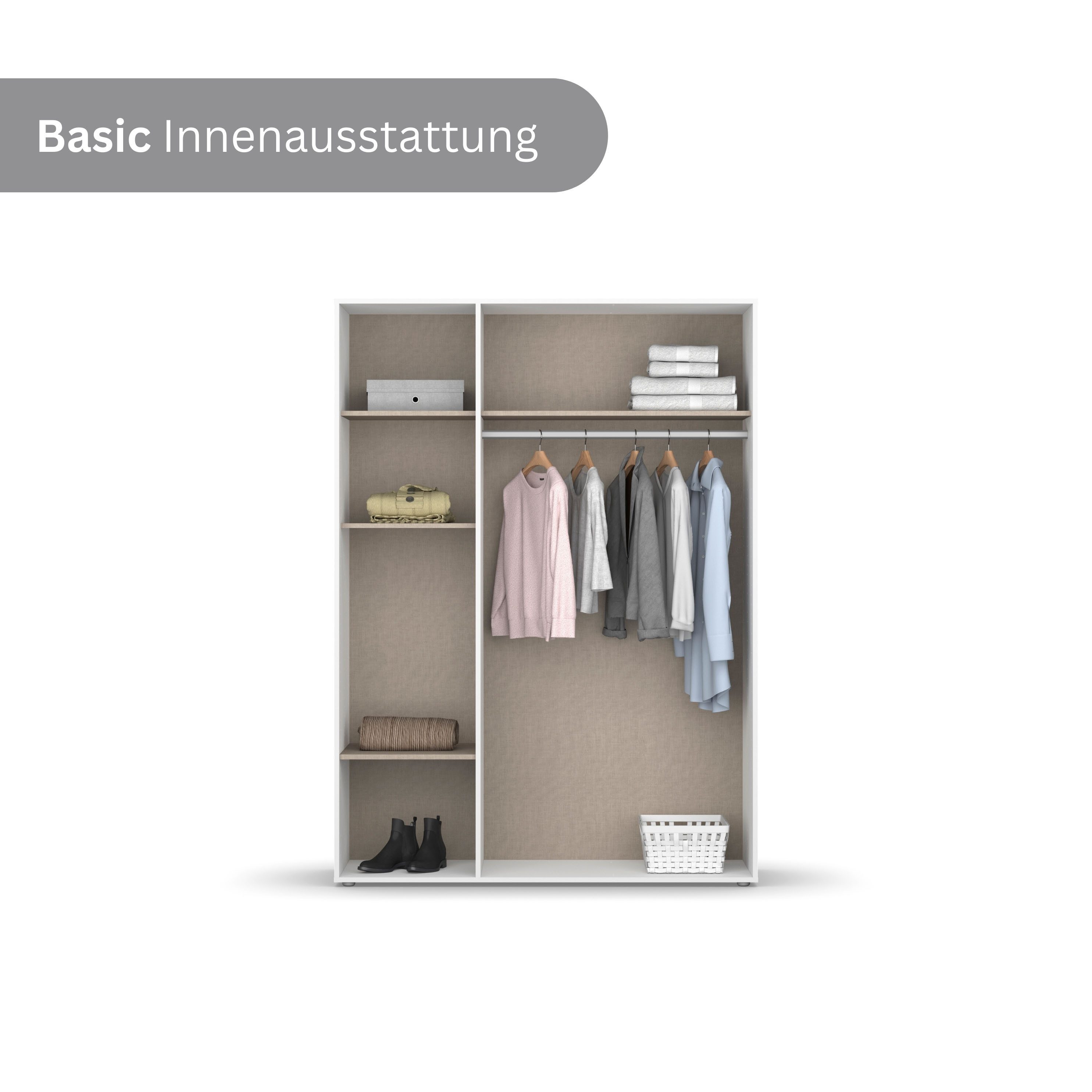 rauch Draaideurkast Kledingkast Kast Garderobe Wasmand NARAI met Spiegel Greefaansluitingen voor een greeploze look TOPSELLER MADE IN GERMANY