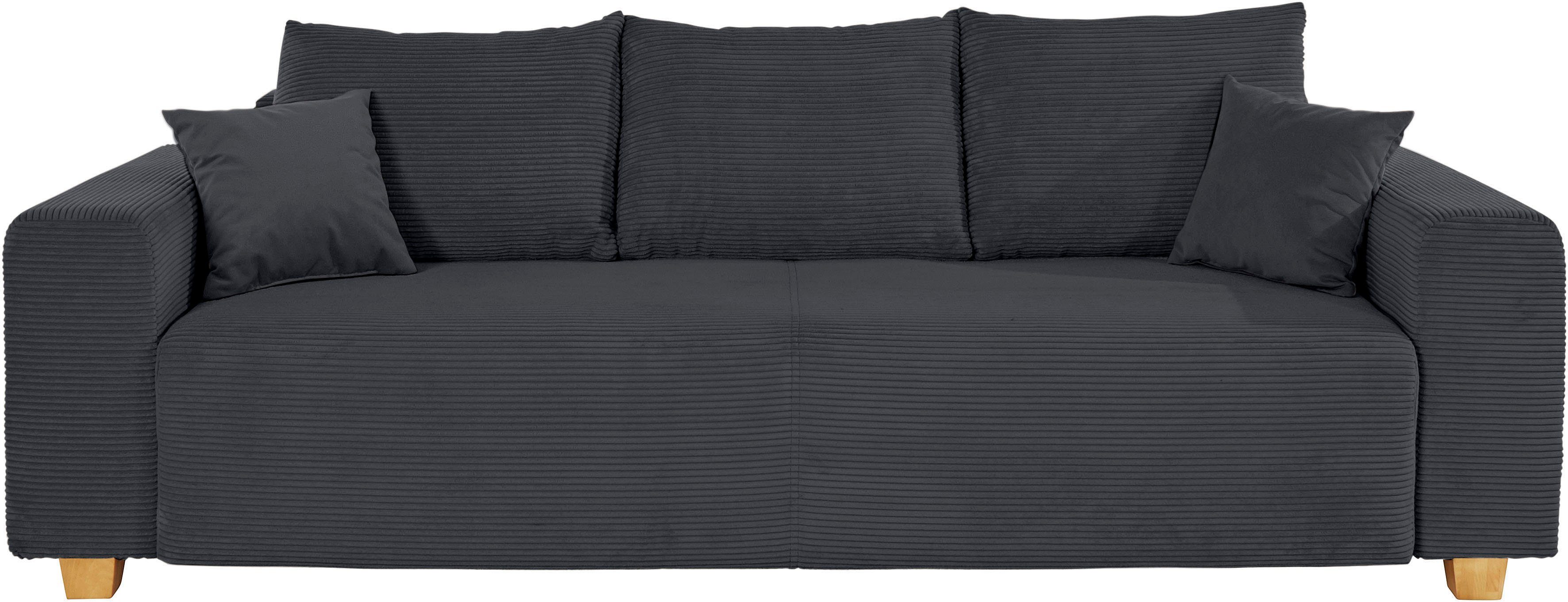 COLLECTION AB Slaapbank Yves Bedfunctie, bedlade, bonnellvering, rugkussen, sierkussen