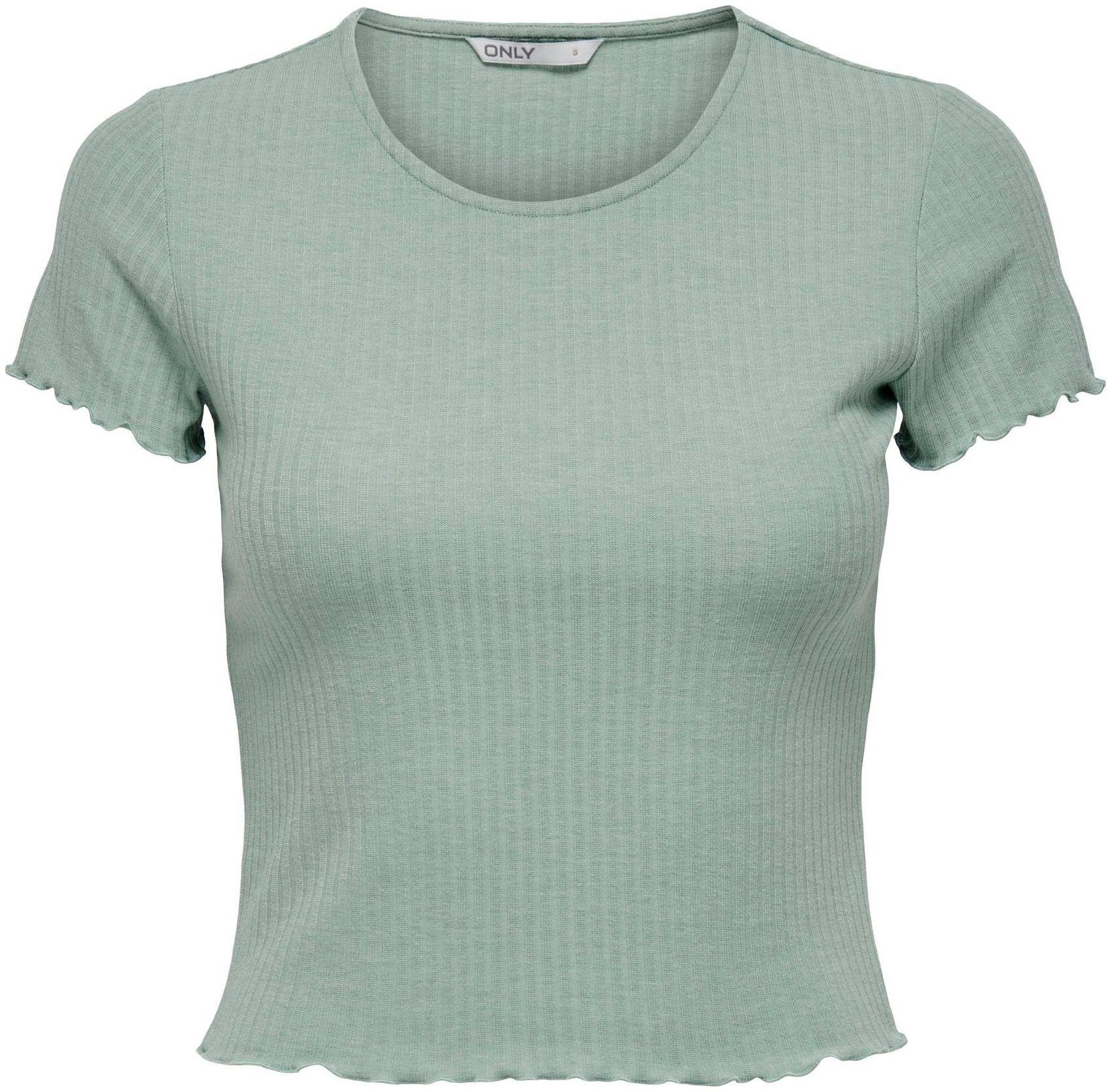 Only Shirt met ronde hals ONLEMMA S/S SHORT TOP NOOS JRS