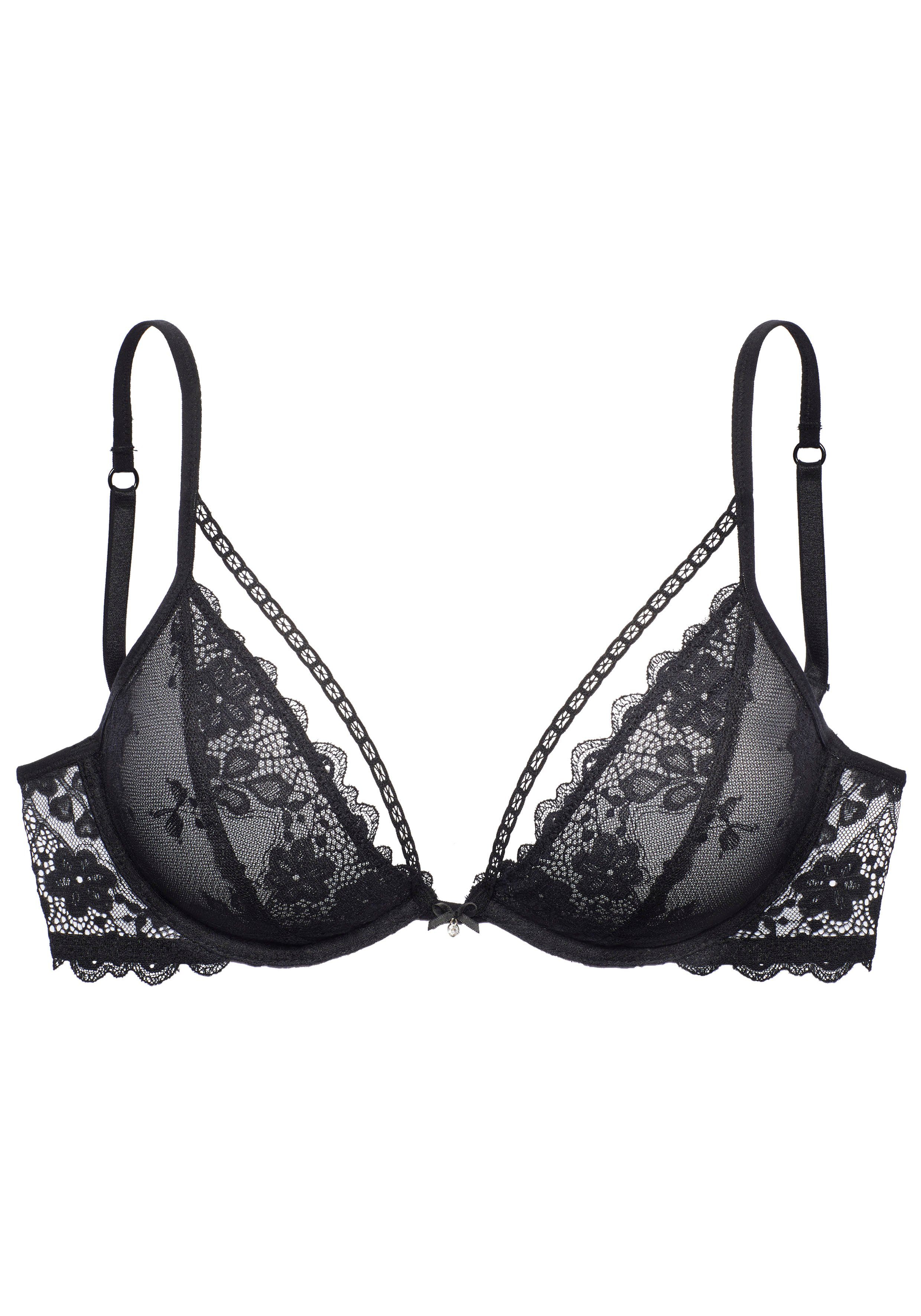 Vivance Beugel-bh met fijn sierband bij de decolleté van jacquardkant sexy lingerie