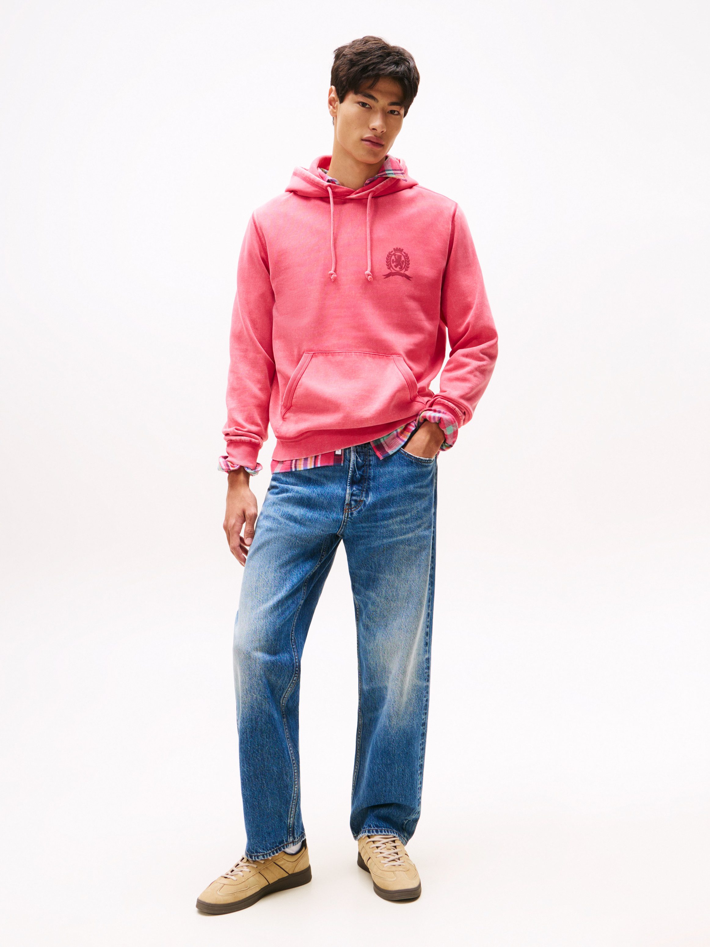 TOMMY JEANS Hoodie TJM WASHED CREST PLAY