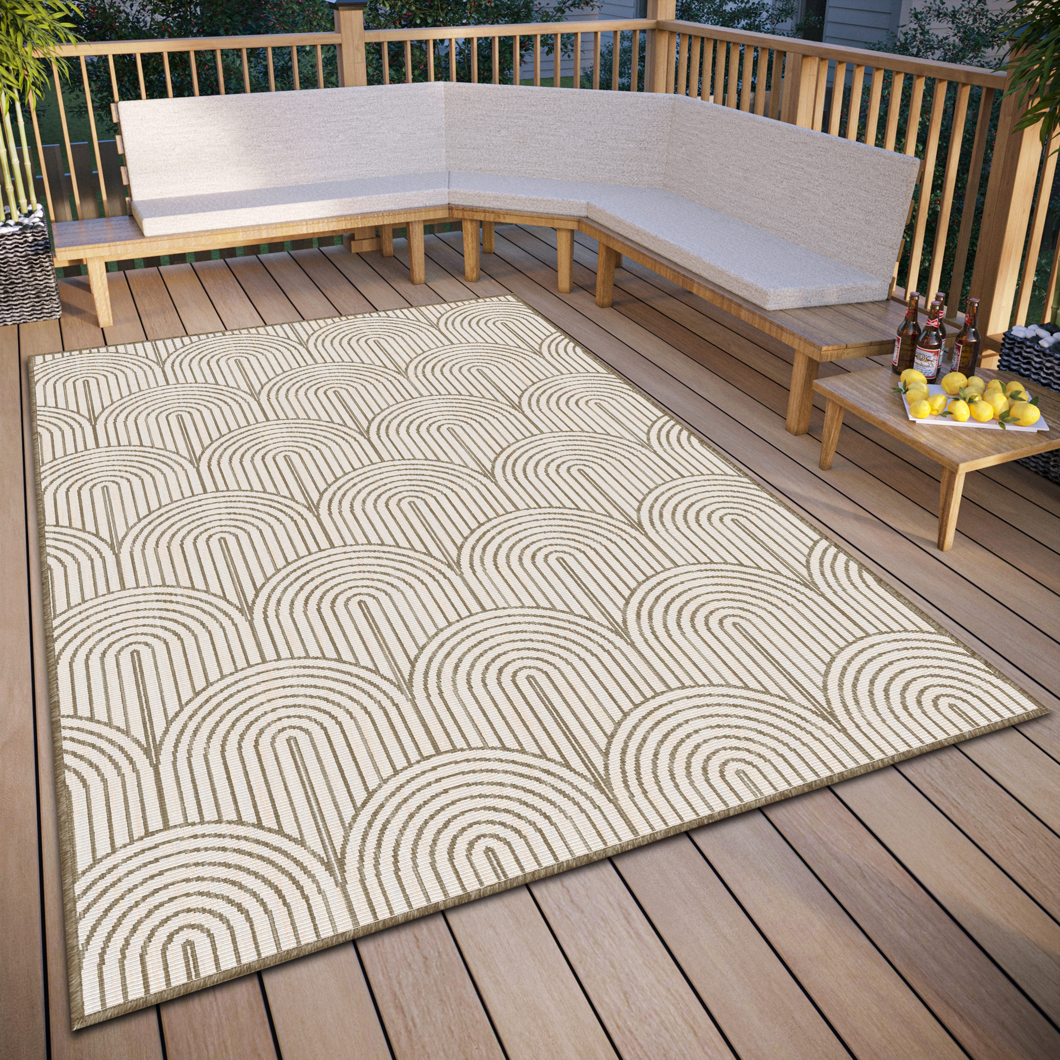 HANSE Home Outdoorkleed Pangli, omkeerbaar tapijt In- & outdoor, vloerkleed, weerbestendig, balkon, tuin, woonkamer, modern