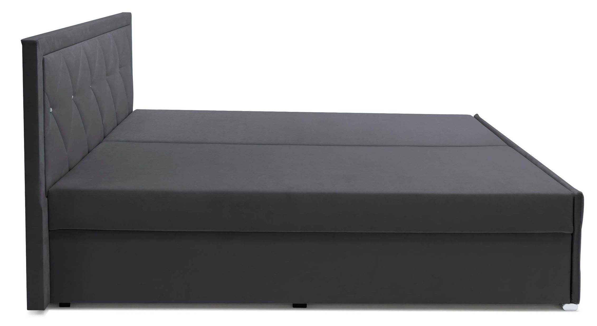 Leonique Boxspring Alfie, bestseller! Inclusief bedlade & topper Optioneel met knoopstiksels of strassstenen, H2, H3 en H4 verkrijgbaar