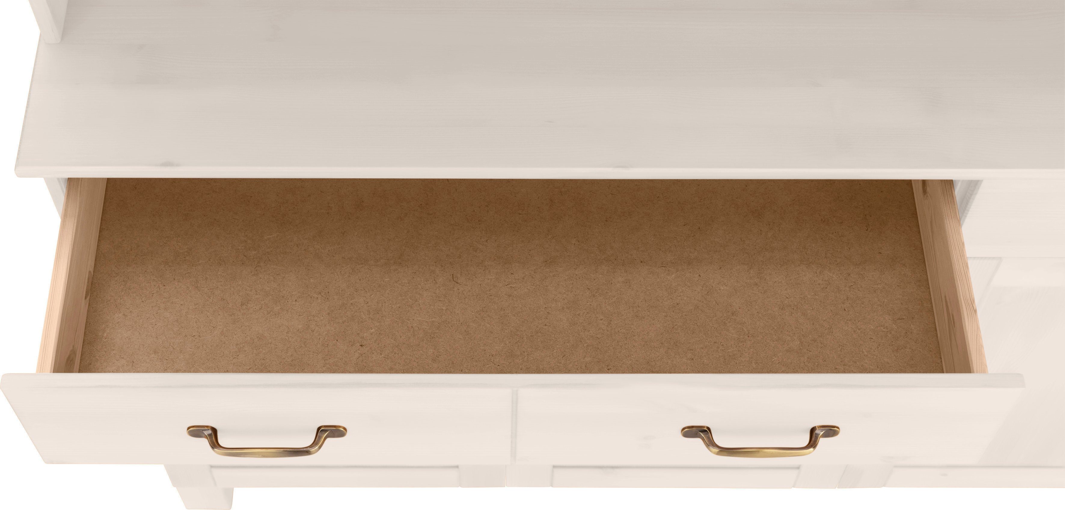 Home affaire Keukenbuffet Alby Breedte 125 cm, 2 glasdeuren, 2 laden