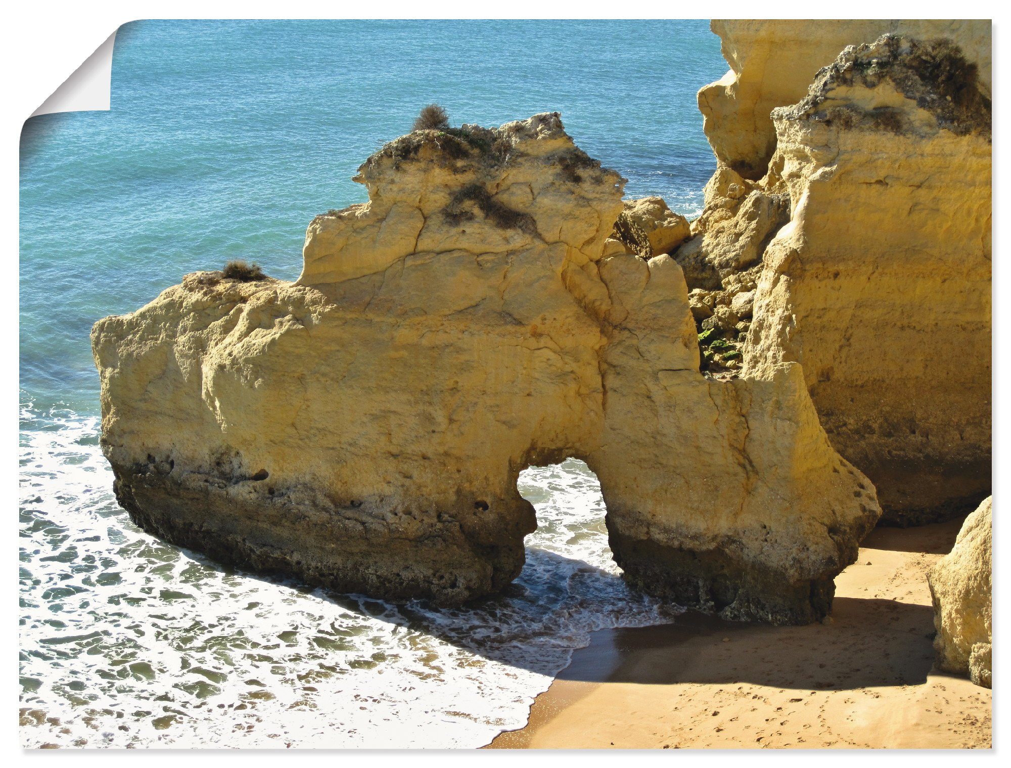 Artland Artprint Typisch rotsachtige Algarve in vele afmetingen & productsoorten - artprint van aluminium / artprint voor buiten, artprint op linnen, poster, muursticker / wandfoli