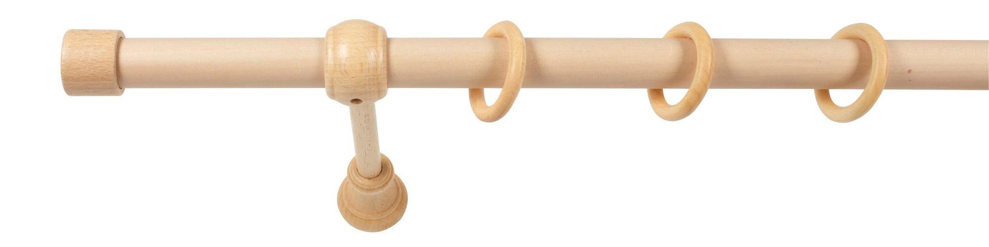 SN DECO GROUP Gordijnroede Cafiro 28 mm, hout, verschillende lengtes en kleuren, compleet set