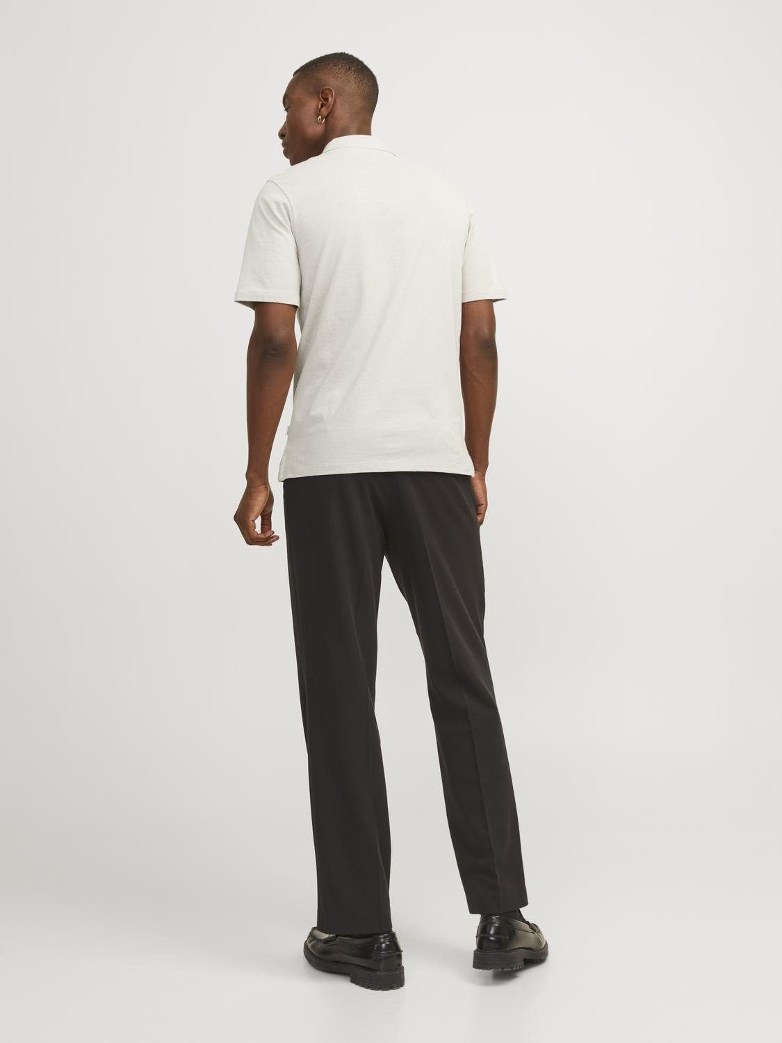 Jack & Jones Poloshirt JJESUMMER LINEN POLO SS LN