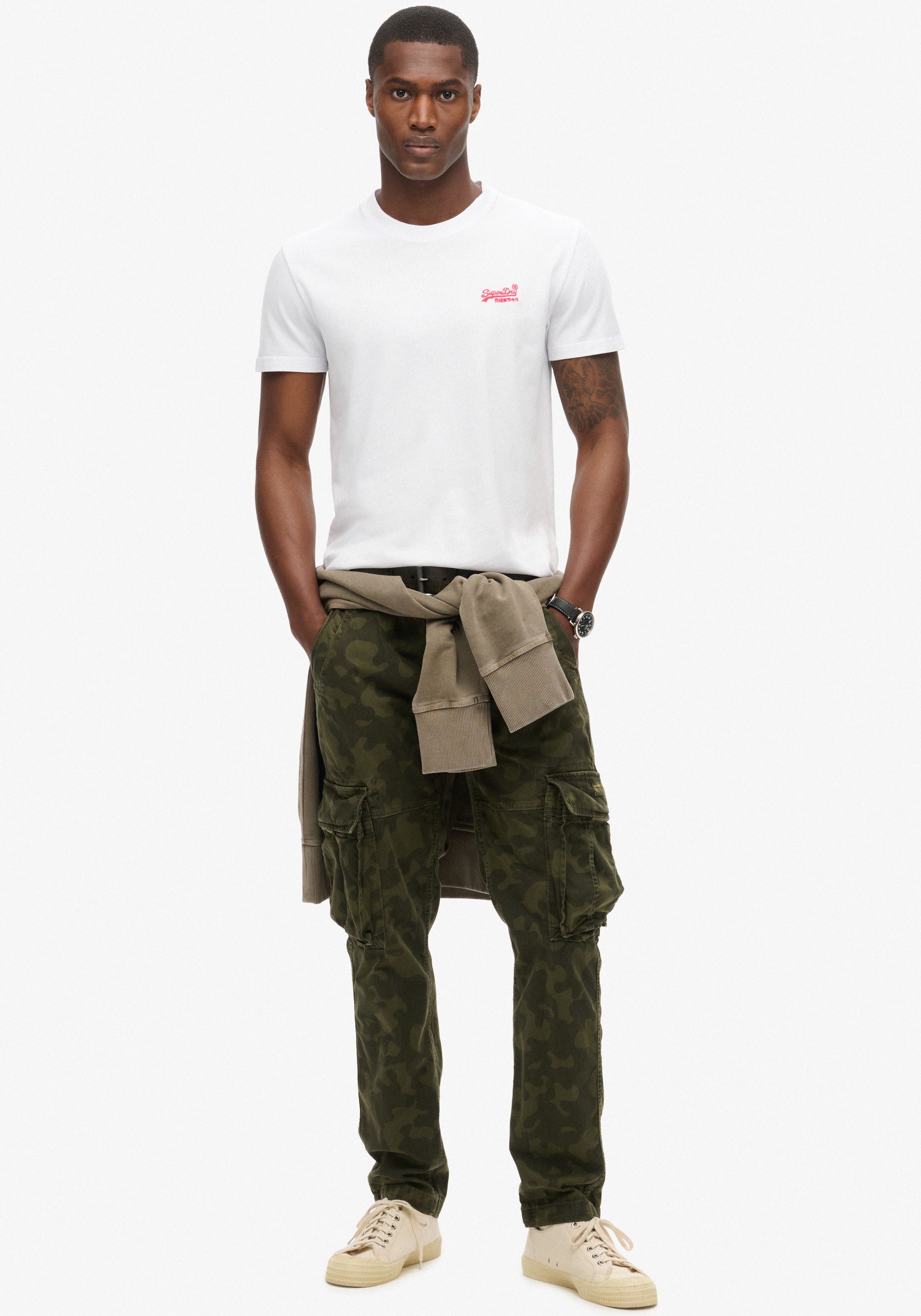 Superdry Shirt met ronde hals ESSENTIAL LOGO EMB TEE