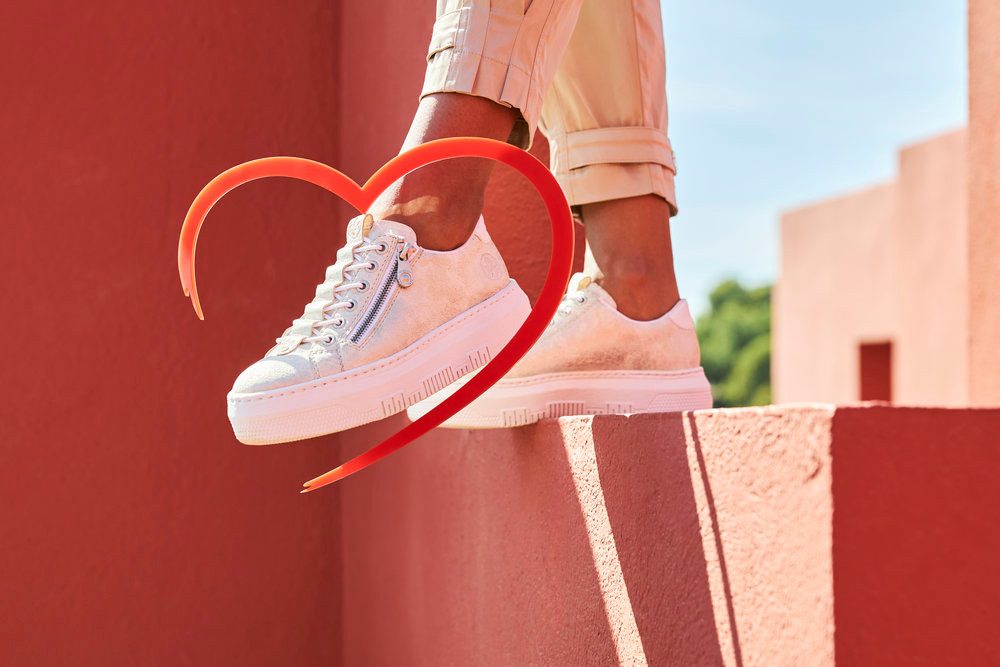 Rieker Plateausneakers Sneaker, slip-on sneaker, slipper met schachtvoering