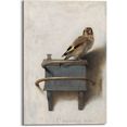 reinders! artprint de distelvink carel fabritius - vogel - kunst - mauritshuis (1 stuk) bruin