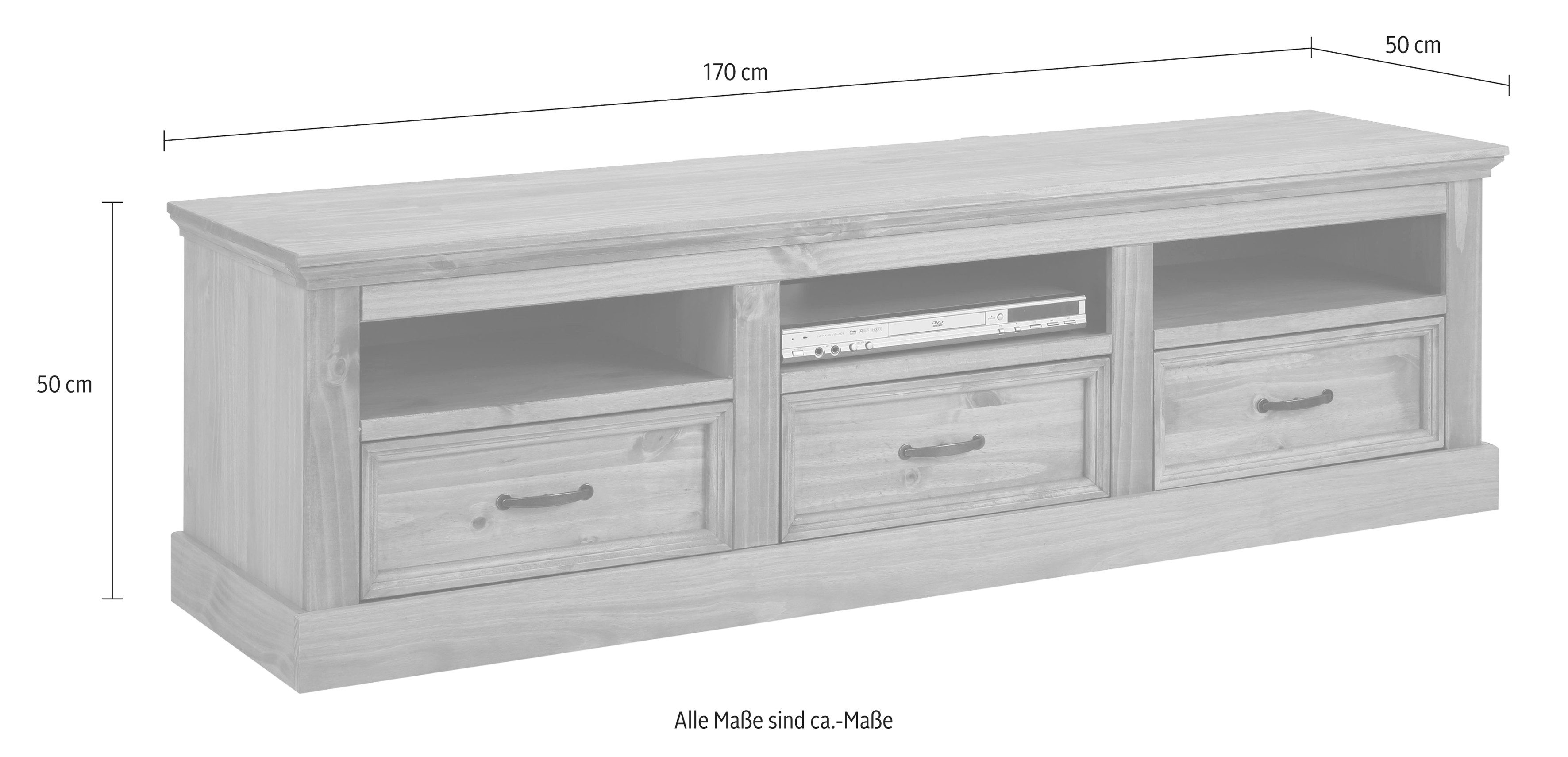 Home affaire Tv-meubel Selma TV-commode, breedte 170 cm, 3 lades