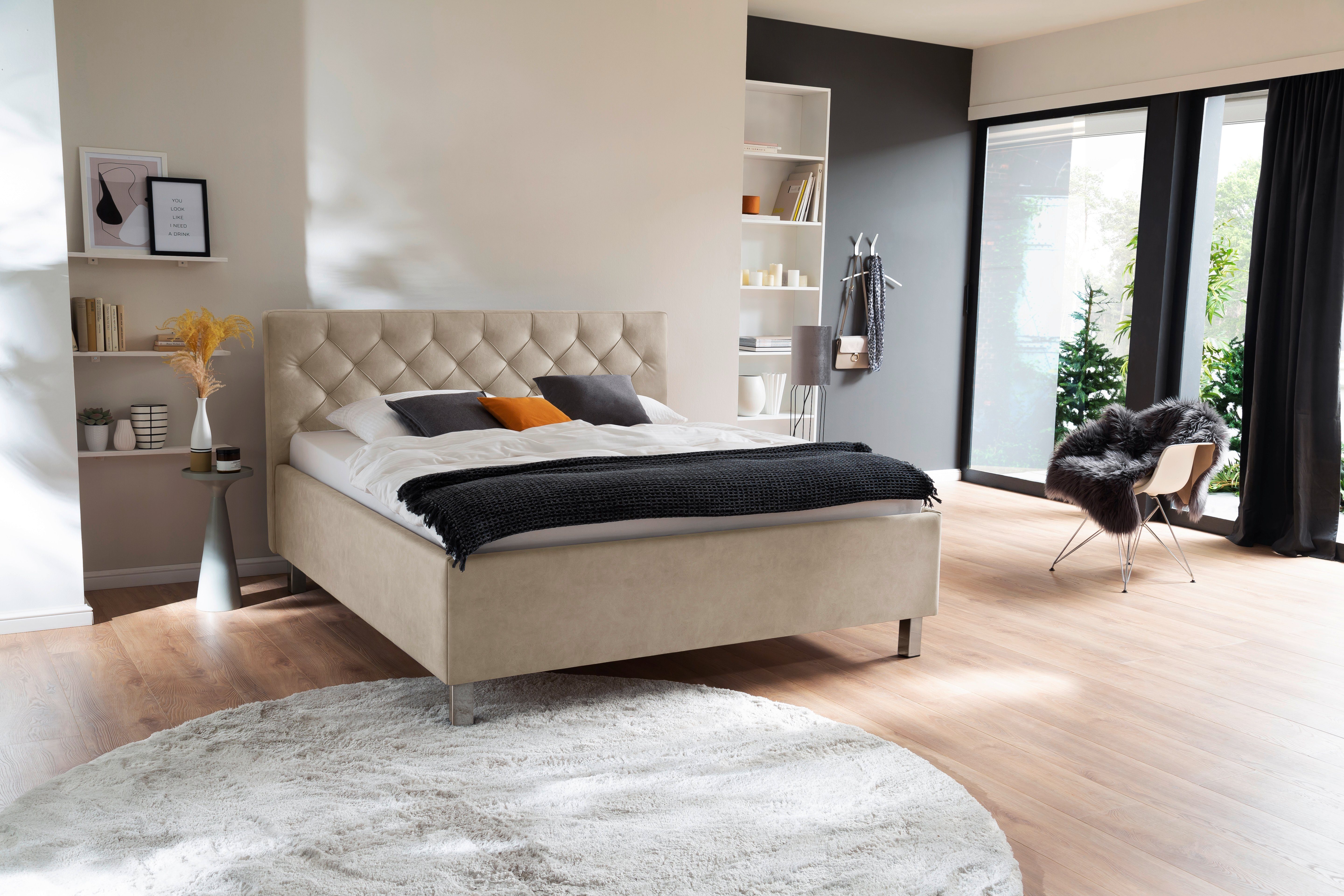 meise.möbel Gestoffeerd bed Sanremo met bedkist bedden