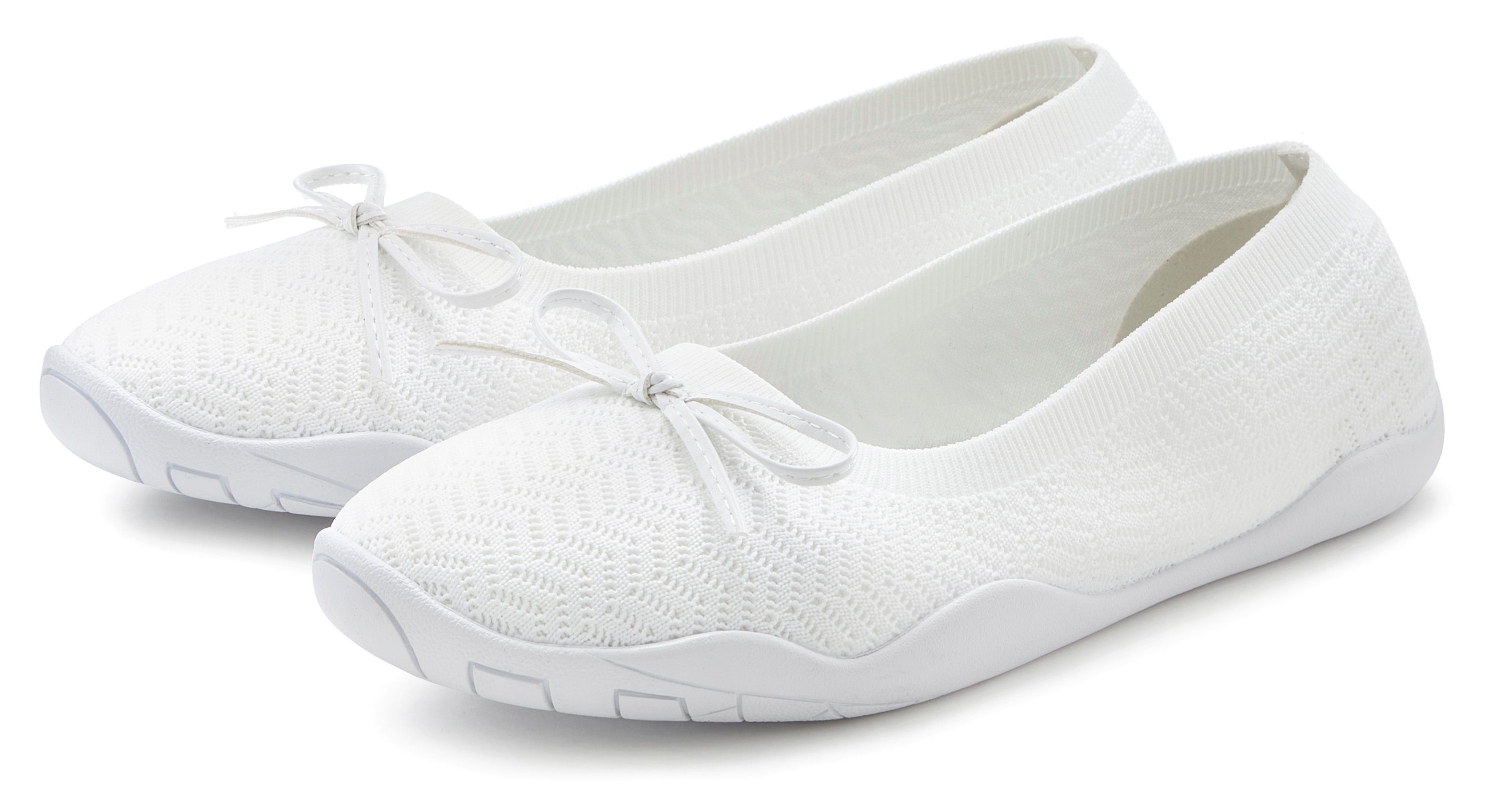 Lascana Sneaker ballerina's Slipper, lage schoen, slip-on sneaker ultralicht VEGAN