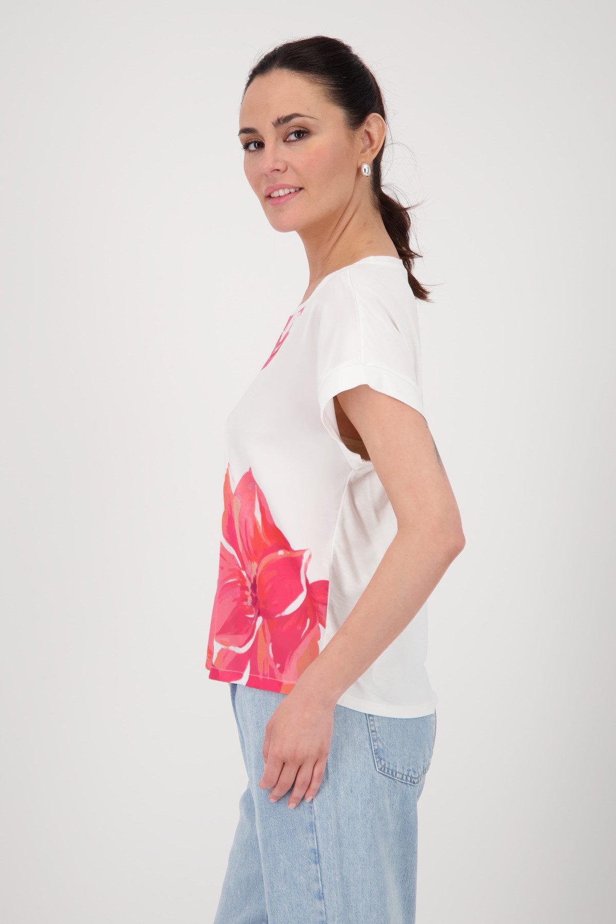 Monari Blouse zonder sluiting met bloemenprint