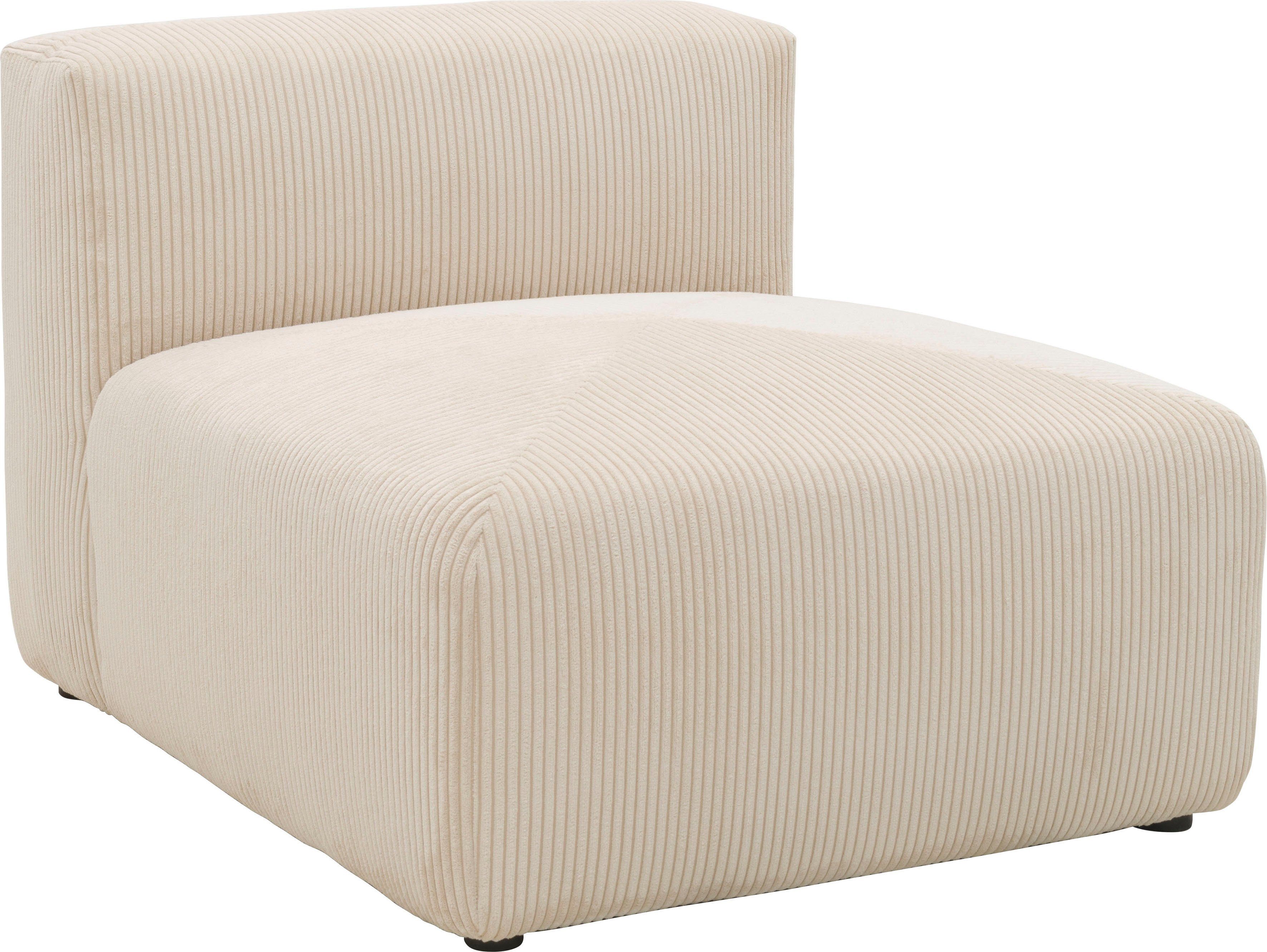 RAUM.ID Sofaelement Gerrid Ribfluwelen bekleding, tussenelement, kan ook afzonderlijk worden geplaatst