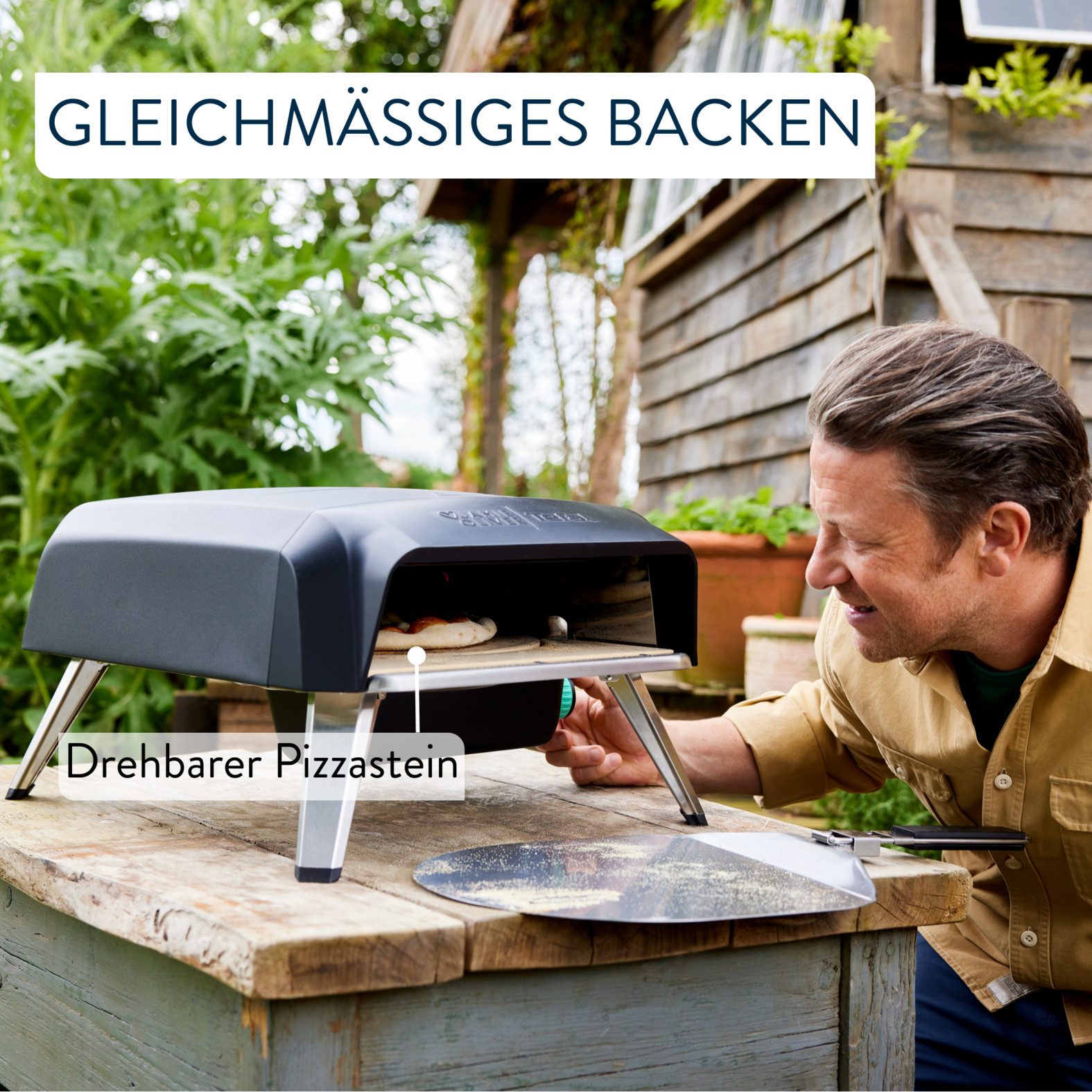 Tefal Pizza-oven Jamie Oliver by Tefal Pizza Pronto, compacte gaspizzaoven voor thuis