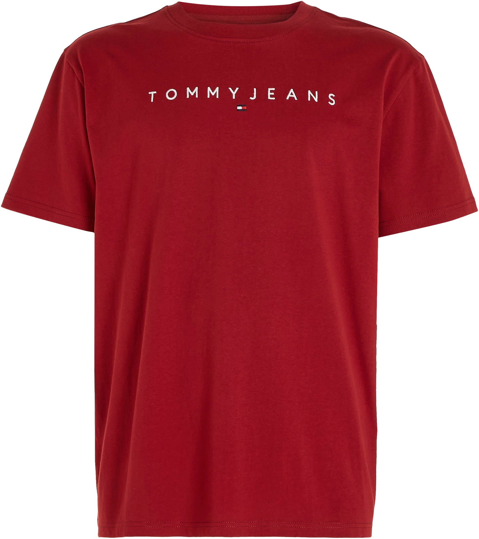 Tommy Jeans Plus T-shirt TJM REG LINEAR LOGO TEE EXT met tommy jeans-logo-opschrift