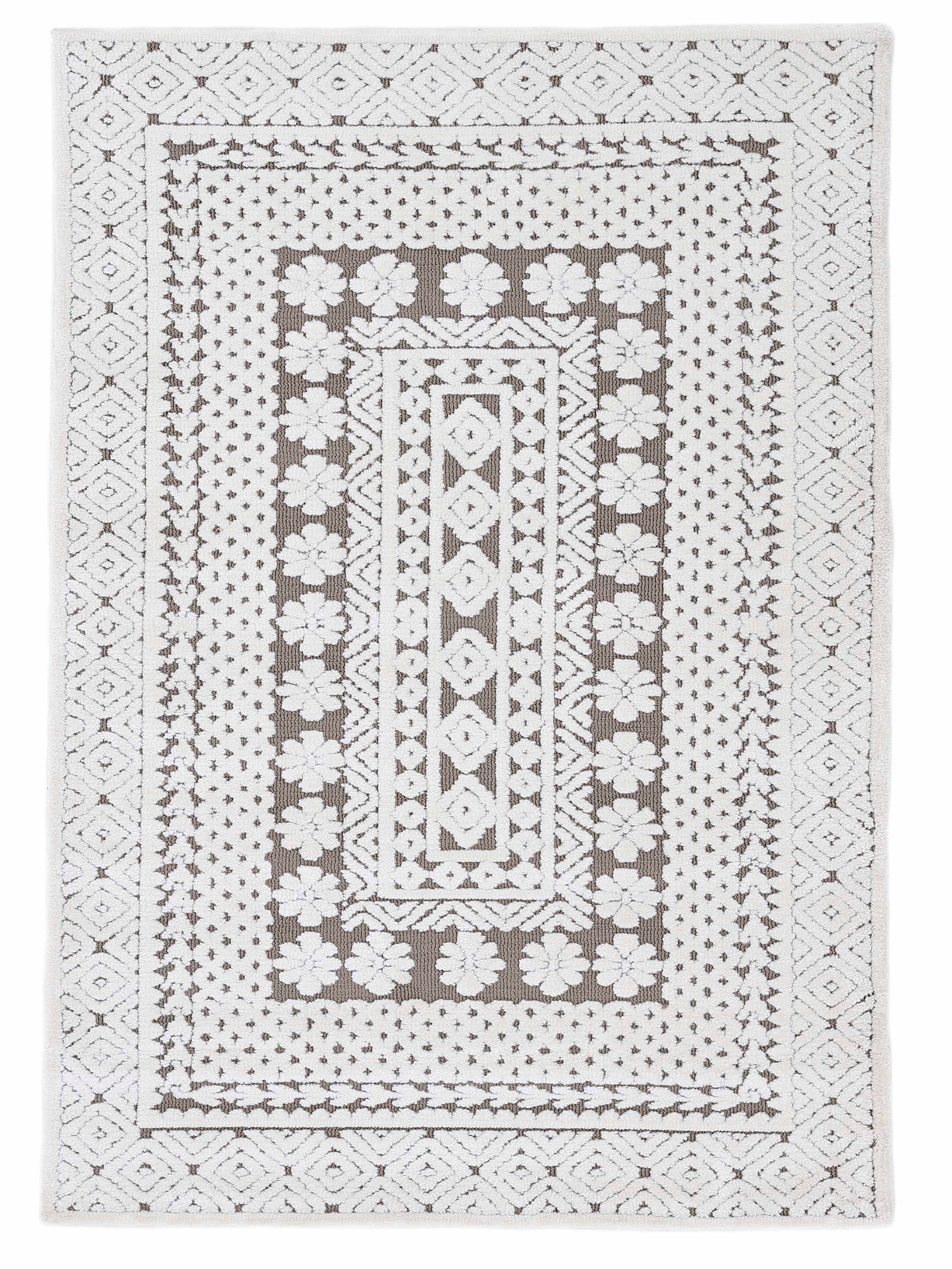 carpetfine Vloerkleed Holly 1 Bloemenmotief, hoog-laag structuur, woonkamer