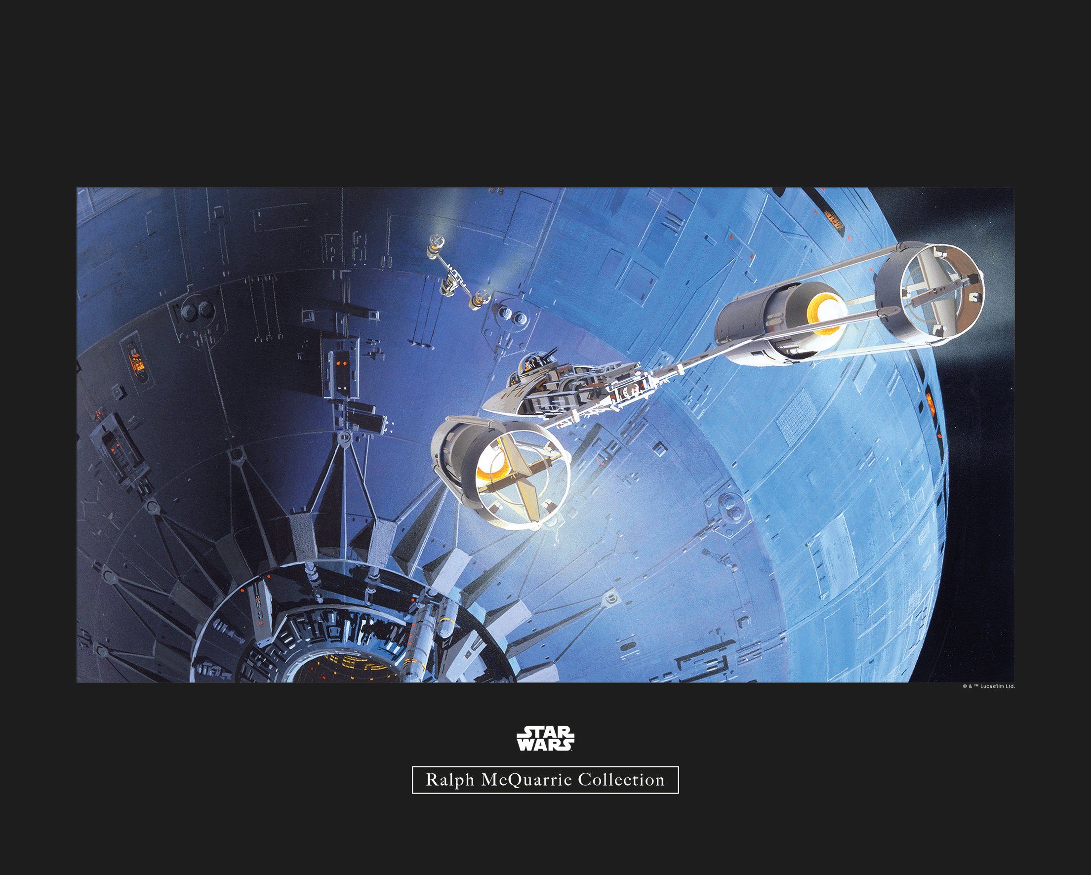 Komar wanddecoratie Star Wars Classic RMQ Death Star Attack, zonder lijst