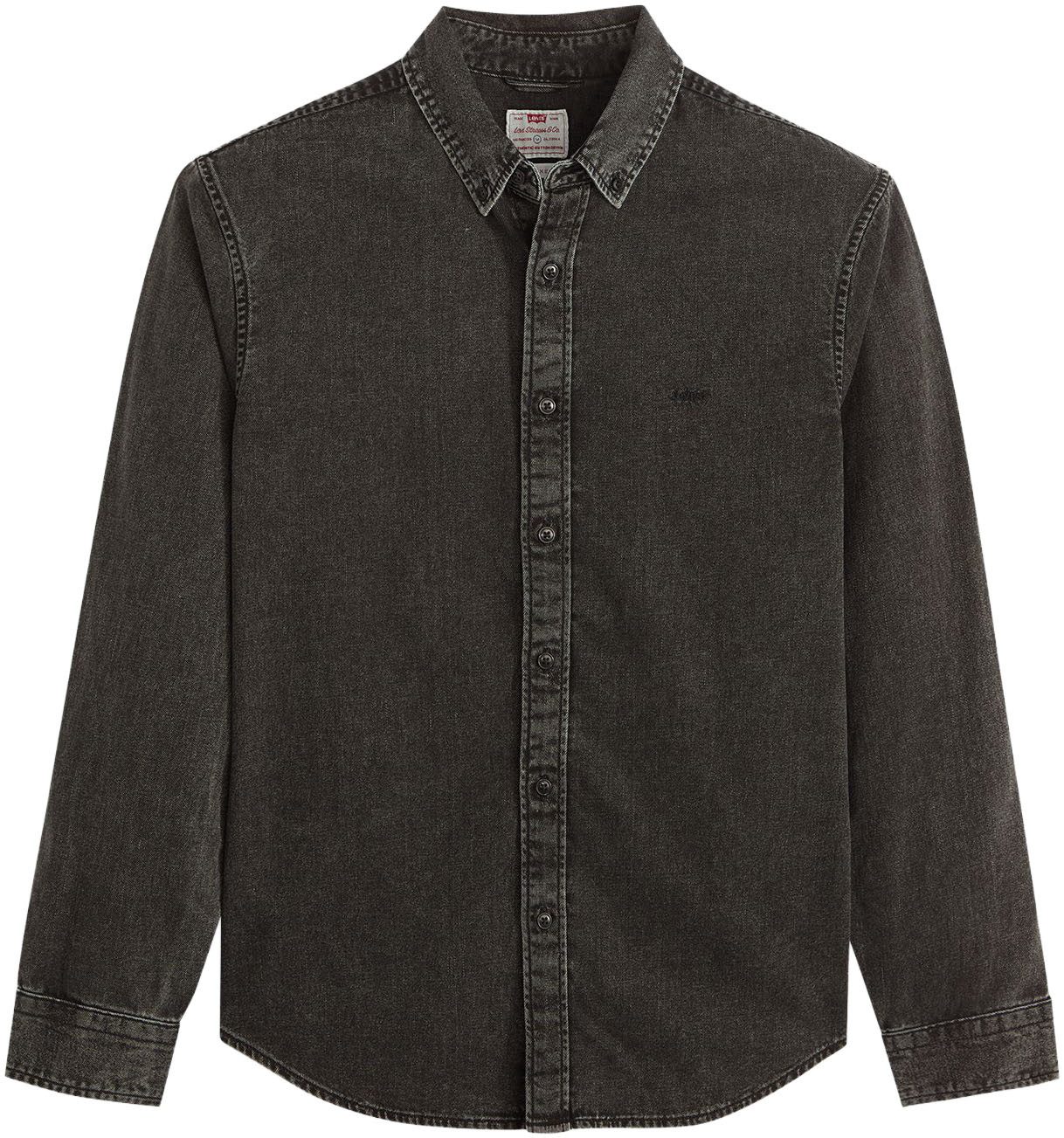 Levi's® Overhemd met lange mouwen AUTHENTIC BUTTON DOWN met ton-in-ton logo-borduursel op de borst