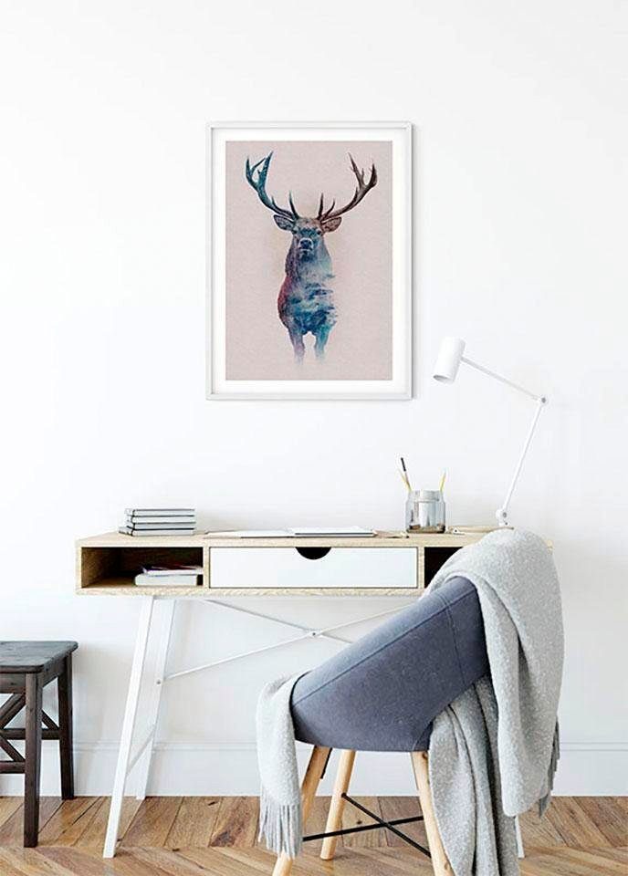 Komar Wanddecoratie Animals forest Deer Wanddecoratie - zonder lijst (1 stuk)