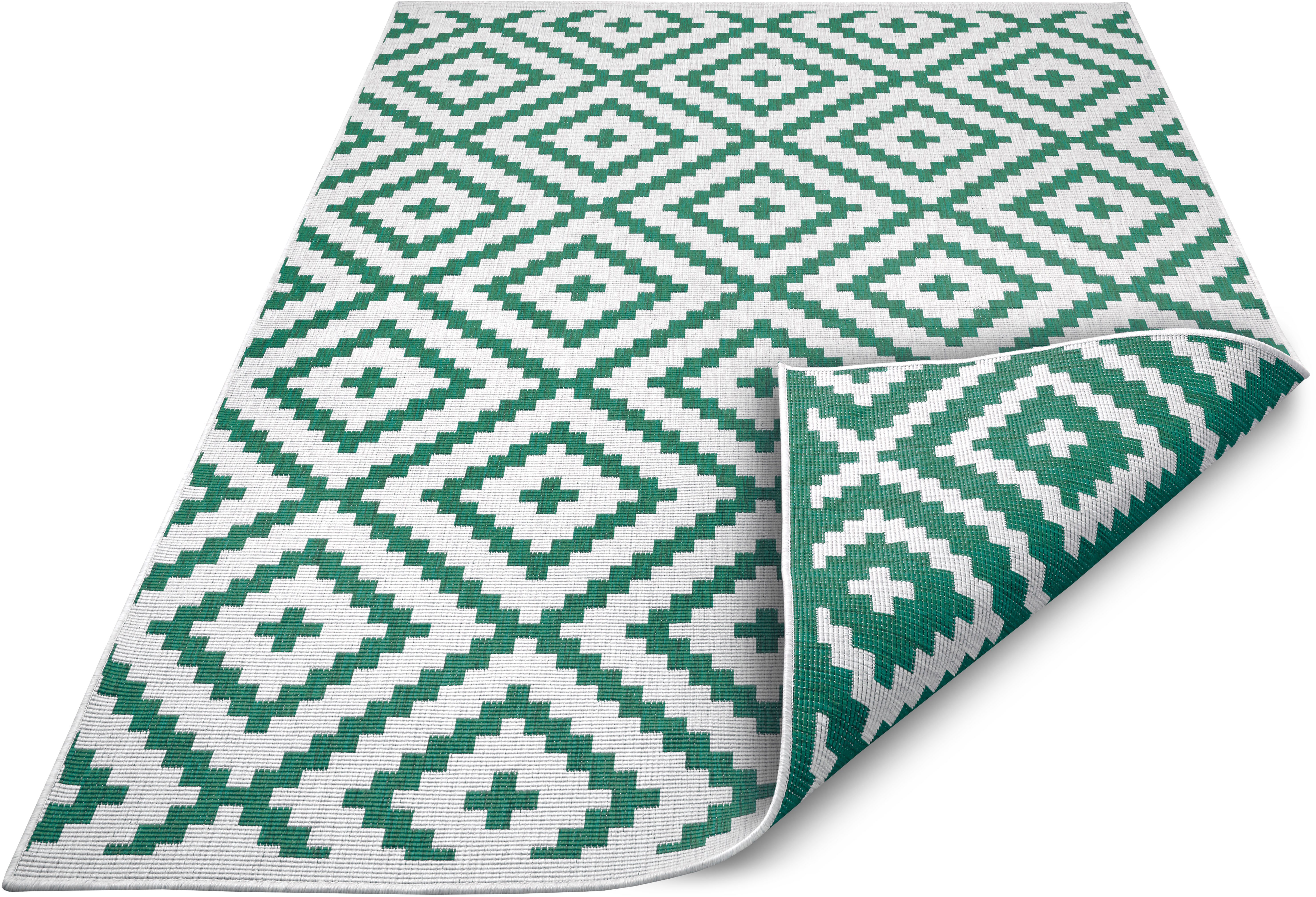 my home Vloerkleed Ronda tweezijdig te gebruiken kleed Sisal-look, platweefsel, in- en outdoor, geometrisch boho design