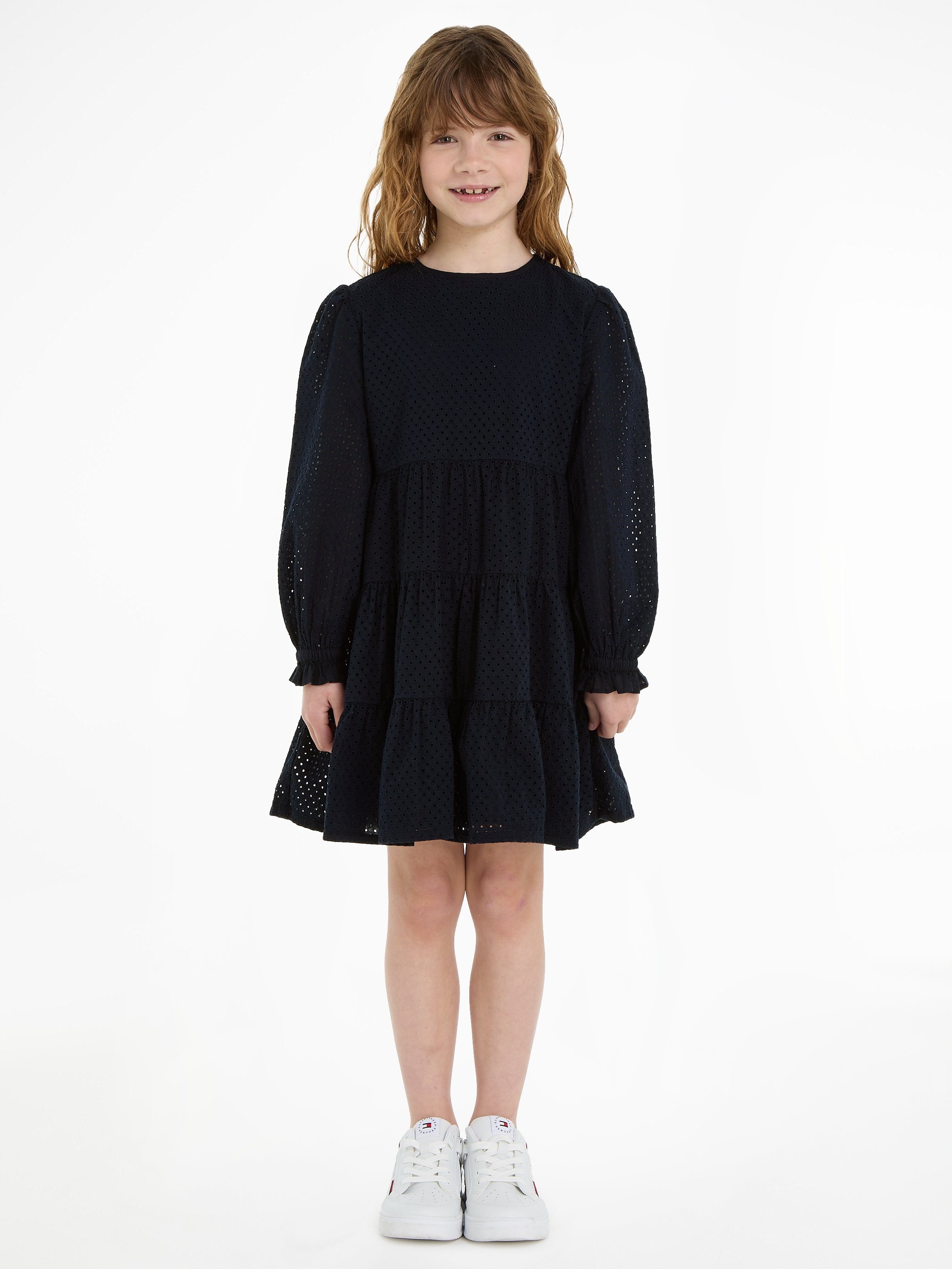 Tommy Hilfiger Volantjurk BRODERIE ANGLAISE DRESS