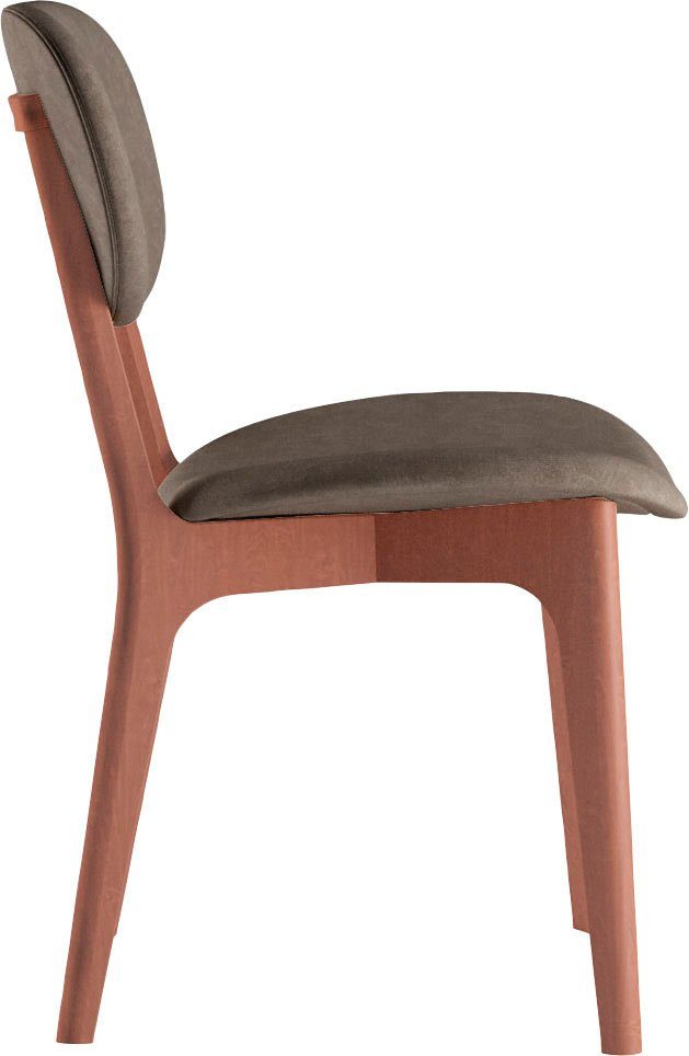 INOSIGN Stoel COZY Made in Italy Frame in beuken, kersen- of notenhout, massief hout, designstoel (set, 2 stuks)