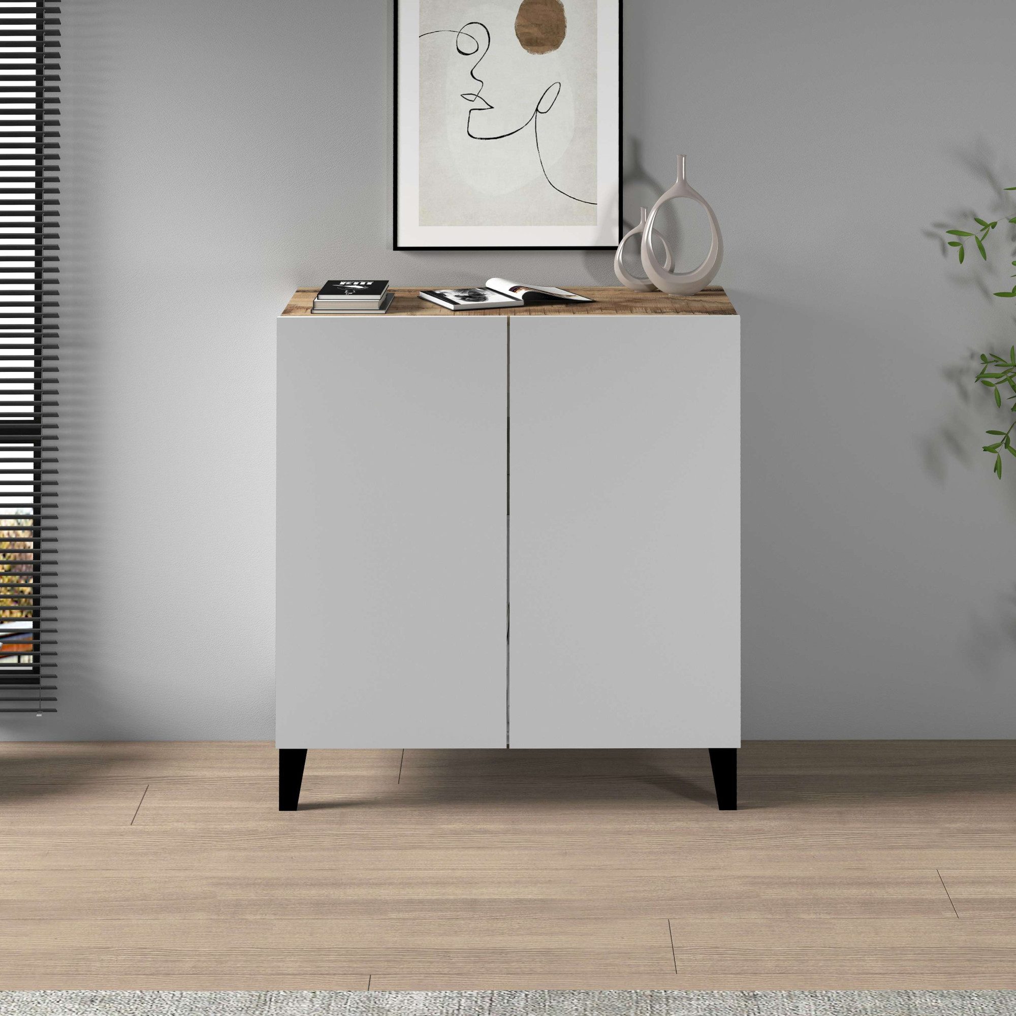 INOSIGN Archiefkast Sunrise Archiefkast, Multifunctionele kast, Bureaukast met 2 deuren & 2 vakken, breedte 79,2 cm, gemaakt in italië