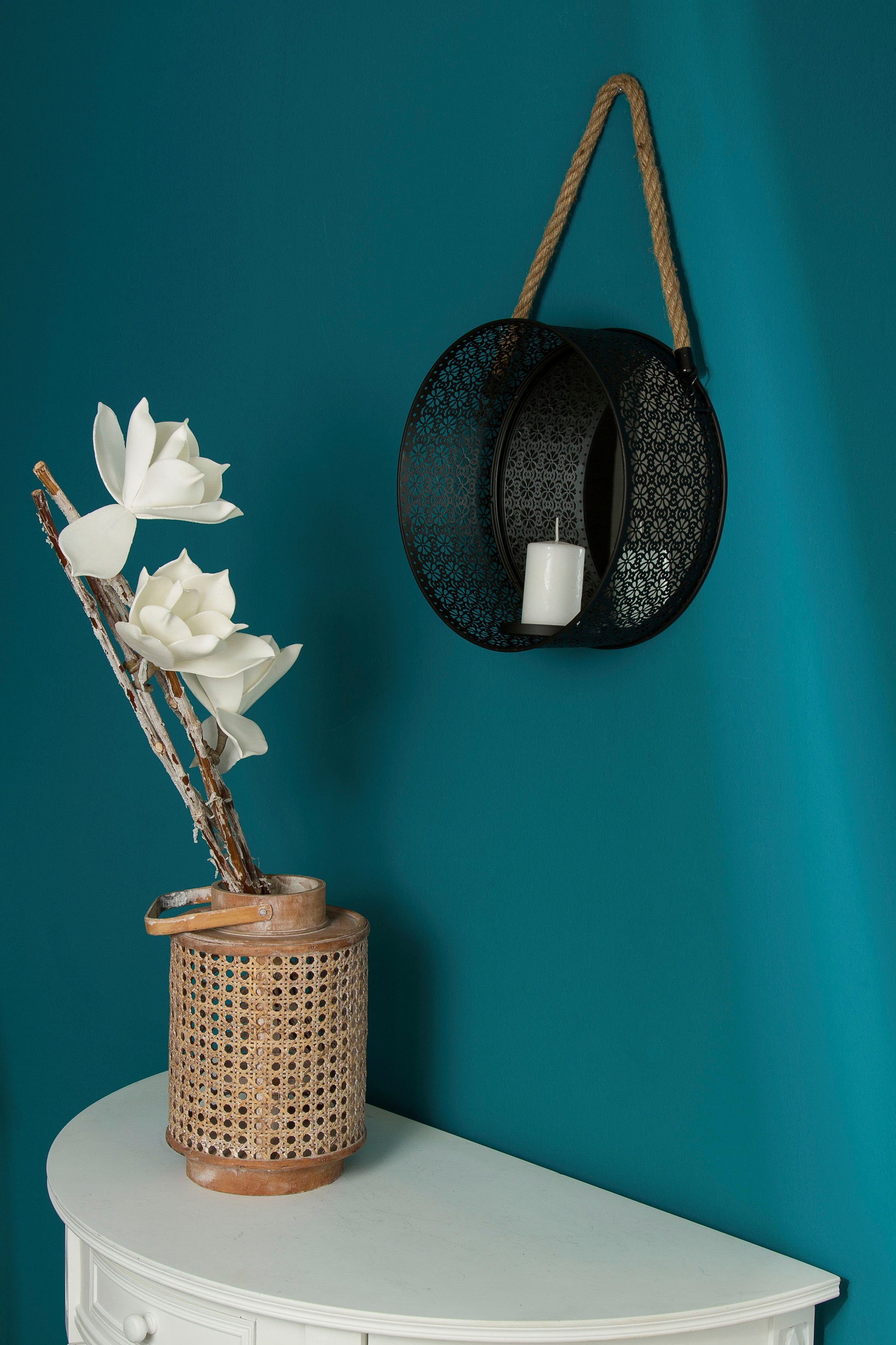 Myflair Möbel & Accessoires Spiegelwandkandelaar Andschana, zwart (1 stuk)