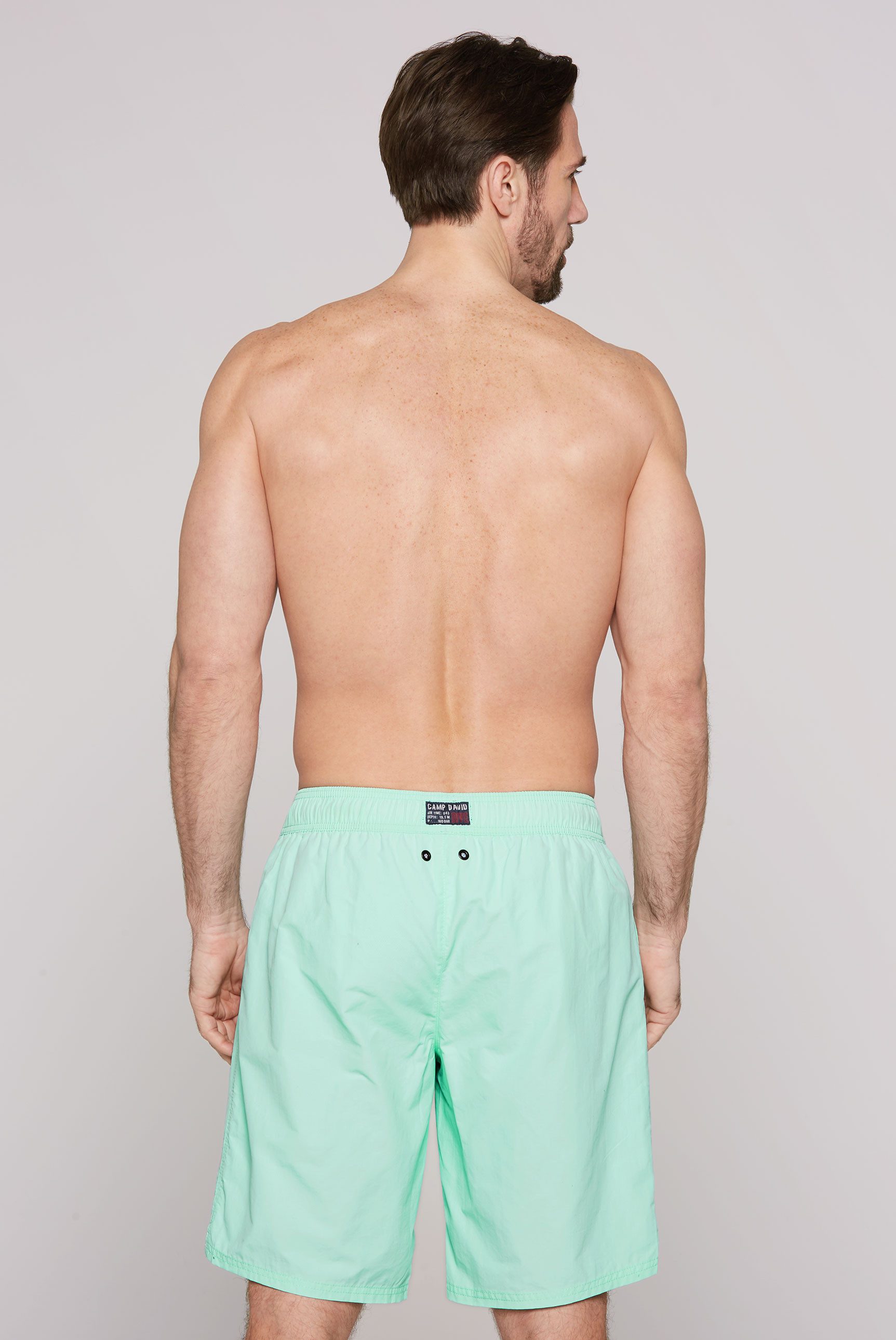 CAMP DAVID Zwemshort met logo-opschrift