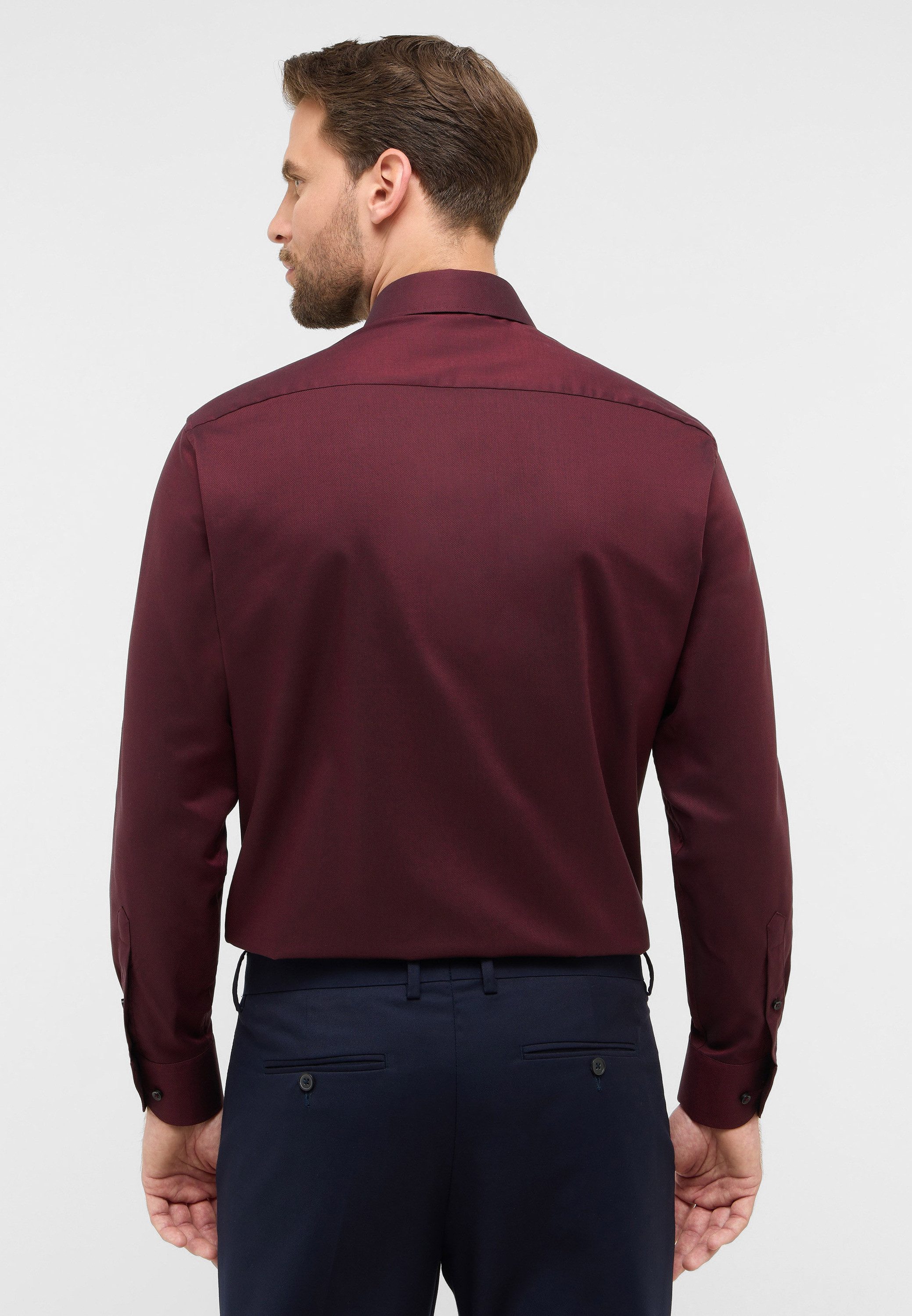 Eterna Overhemd met lange mouwen Comfort fit NON IRON (strijkvrij)