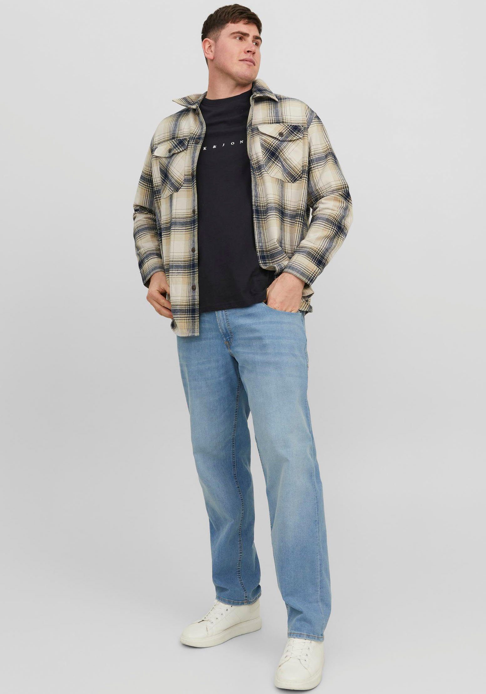 Jack & Jones PlusSize Shirt met ronde hals JJESTAR JJ TEE SS NOOS PLS