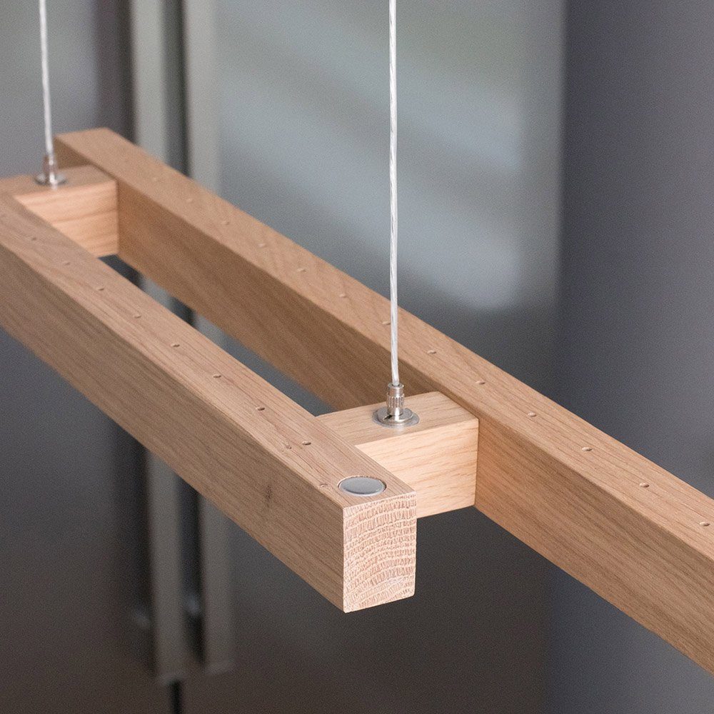 SPOT Light Hanglamp SMAL Hanglamp, eikenhout, met geïntegreerde 24V-ledmodule, touch dimmer