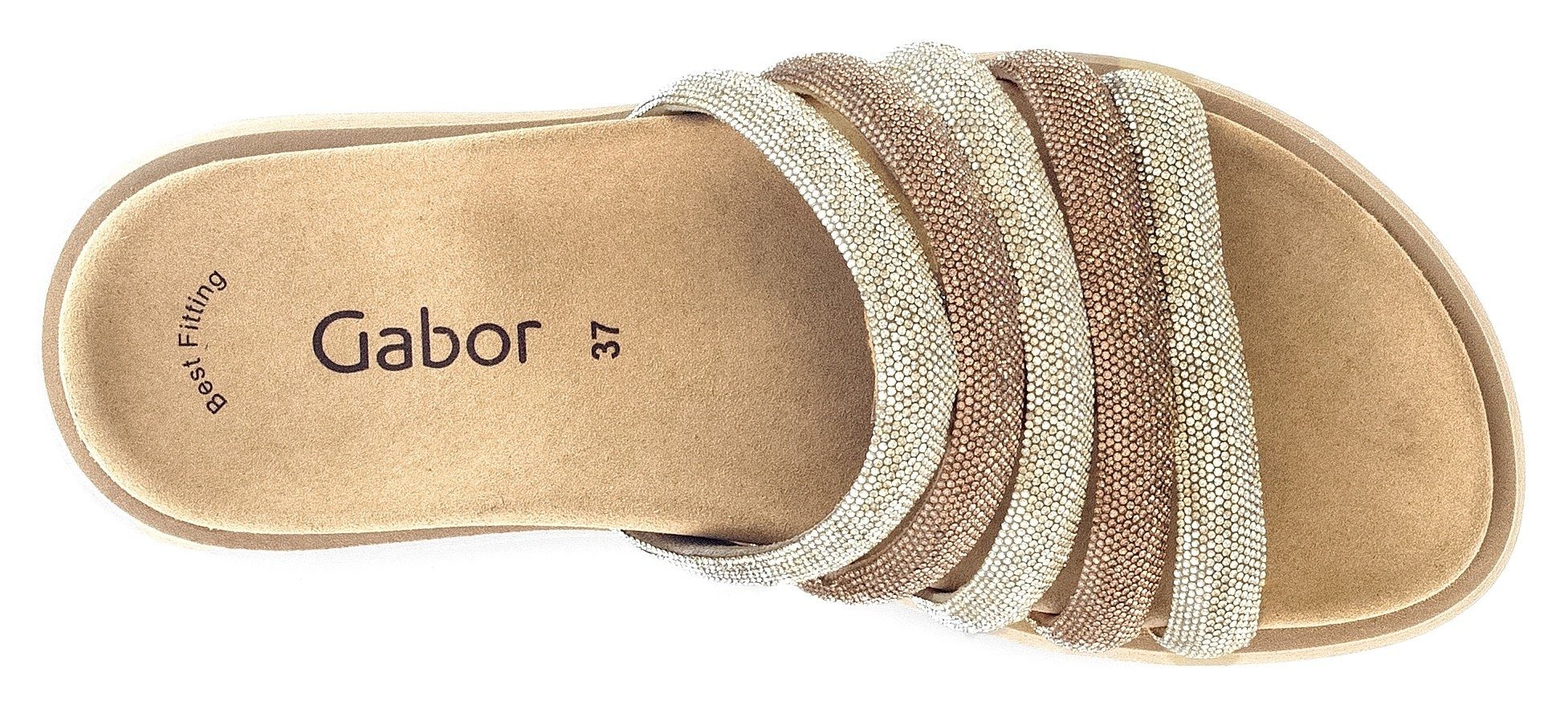 Gabor Slippers plateau, zomerschoen, slippers met best fitting-uitrusting