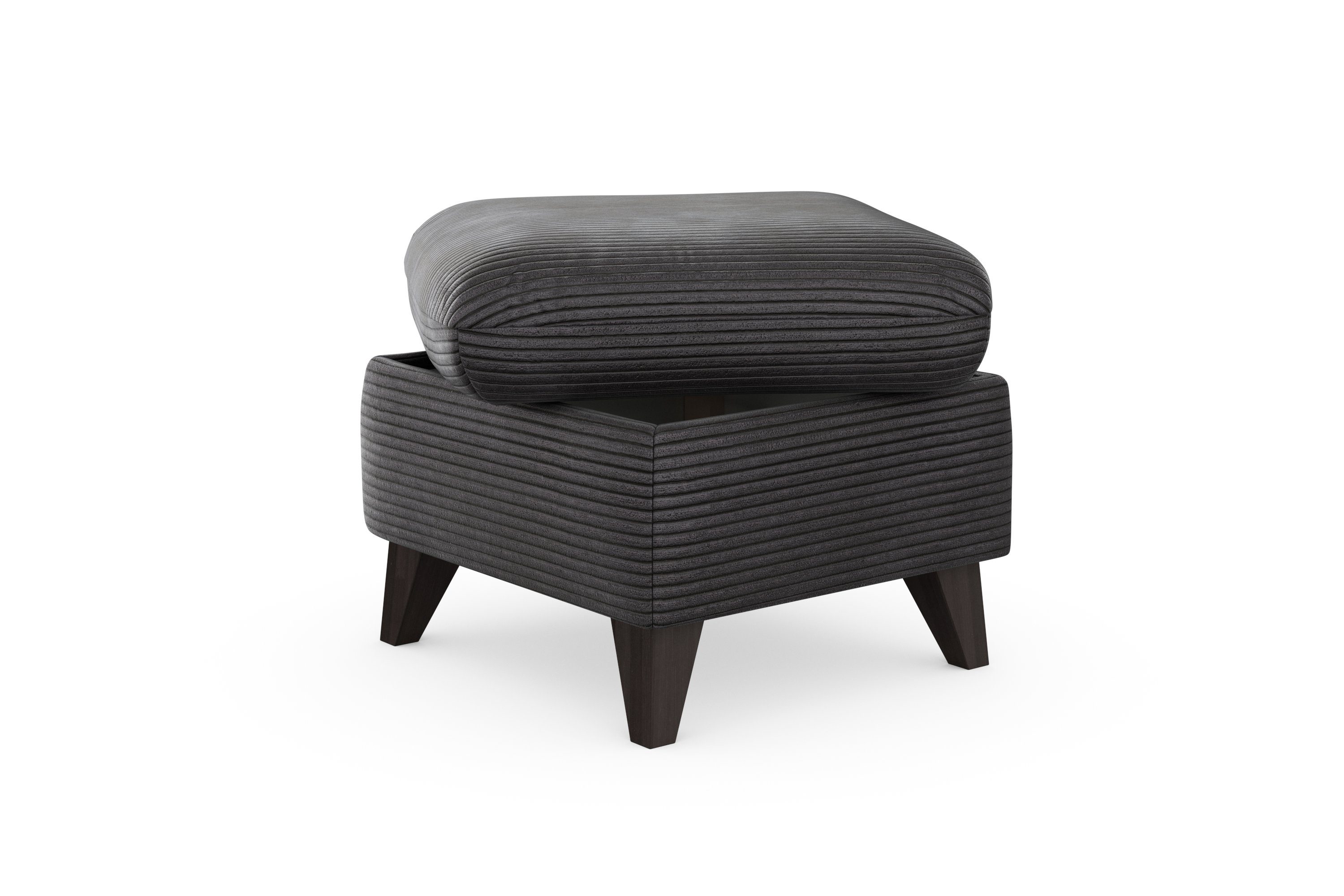 Home affaire Hocker Trelleborg Cord-bekleding, met opbergvak, inclusief binnenveringsinterieur