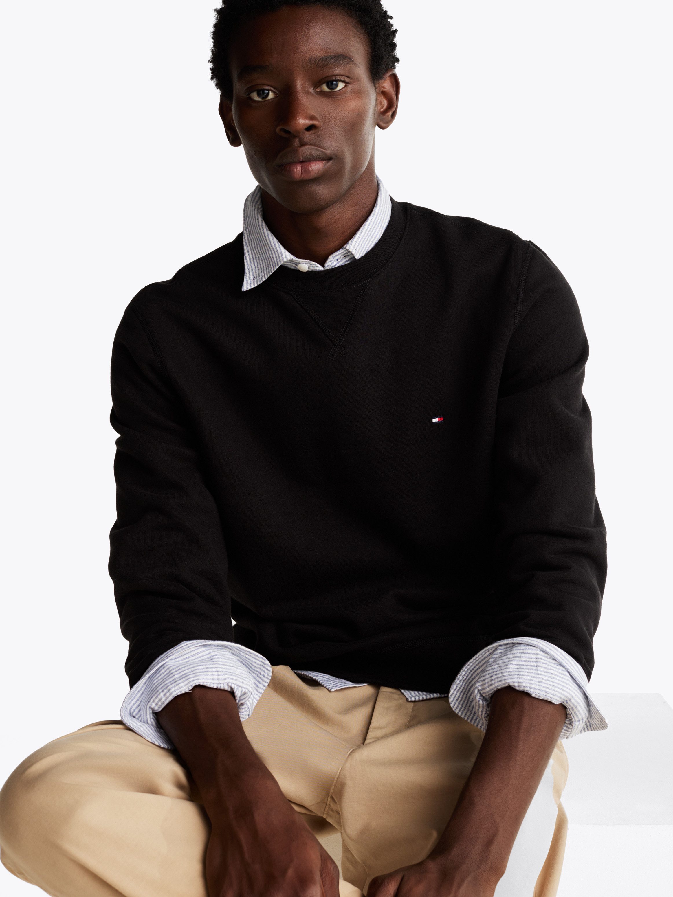 Tommy Hilfiger Sweatshirt ESSENTIAL FLEECE CREWNECK met logoborduursel